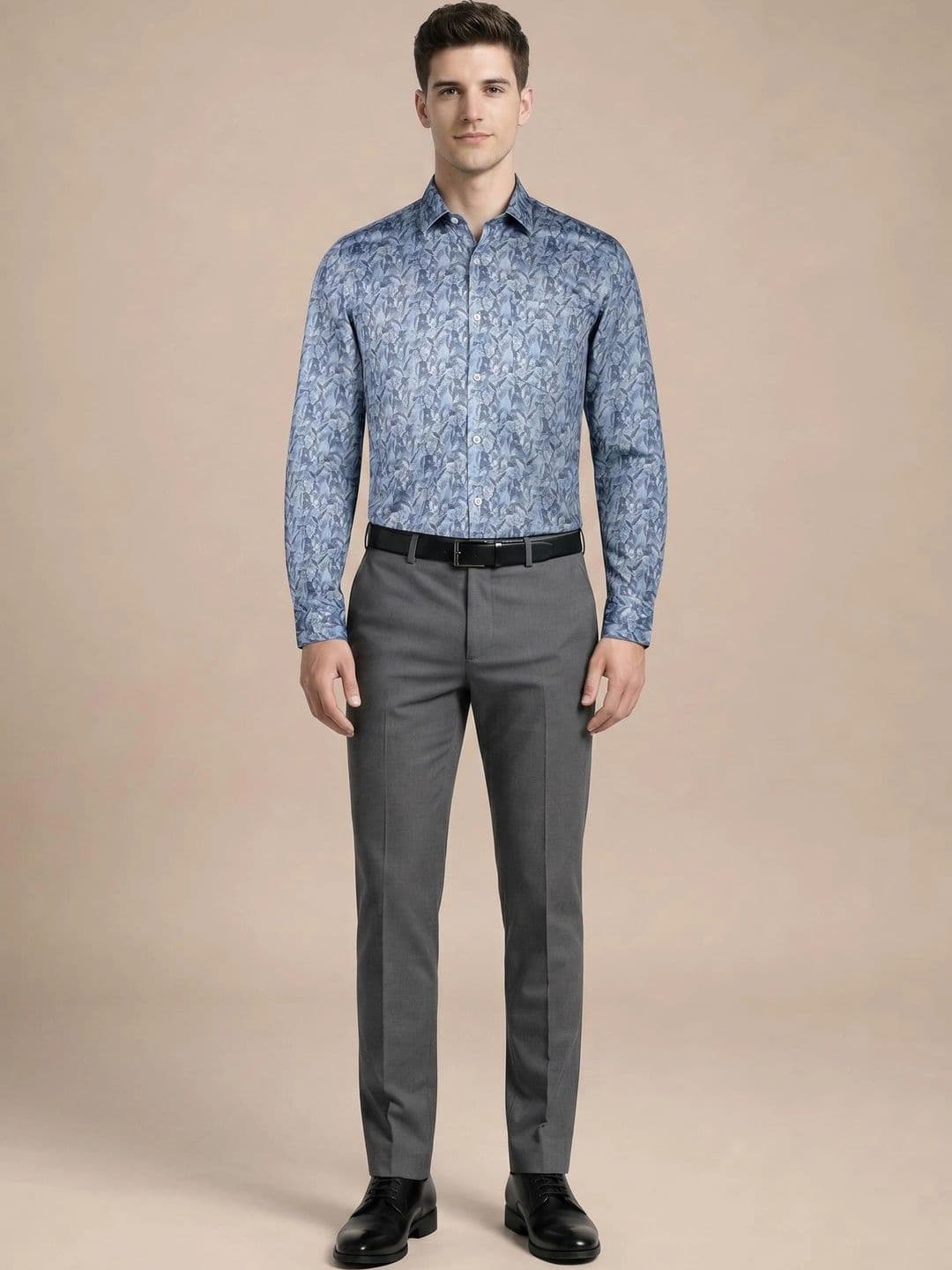 Turtle Men Standard Slim Fit Printed Semiformal Shirt thumbnail 6