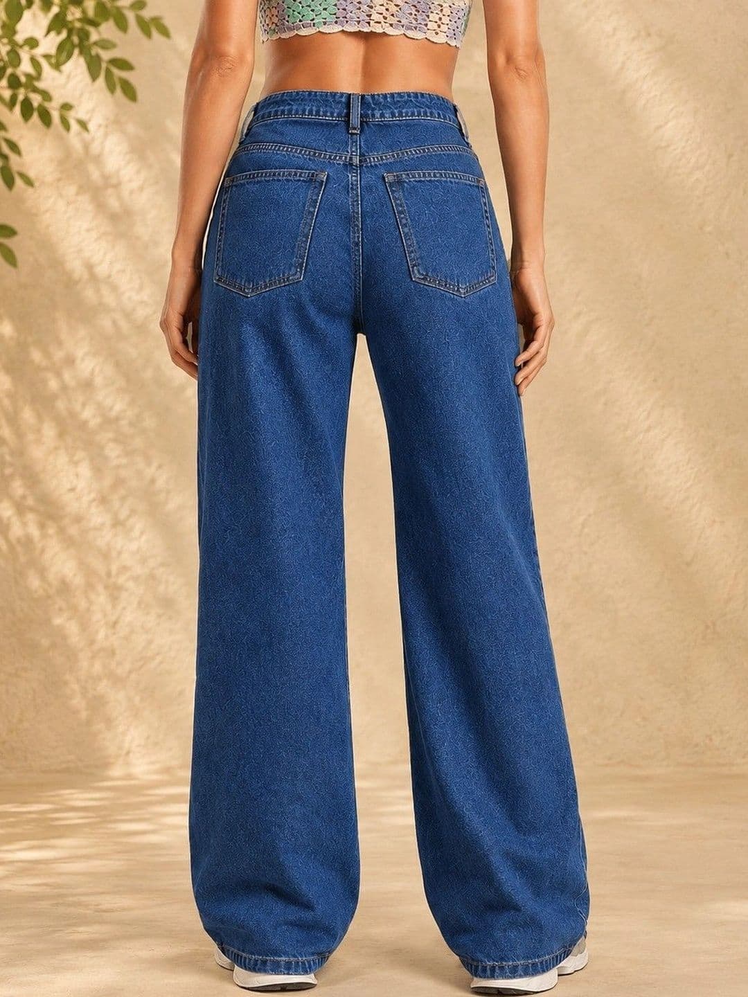 DressBerry Women Comfort Wide Leg High-Rise Light Fade Stretchable Jeans thumbnail 5
