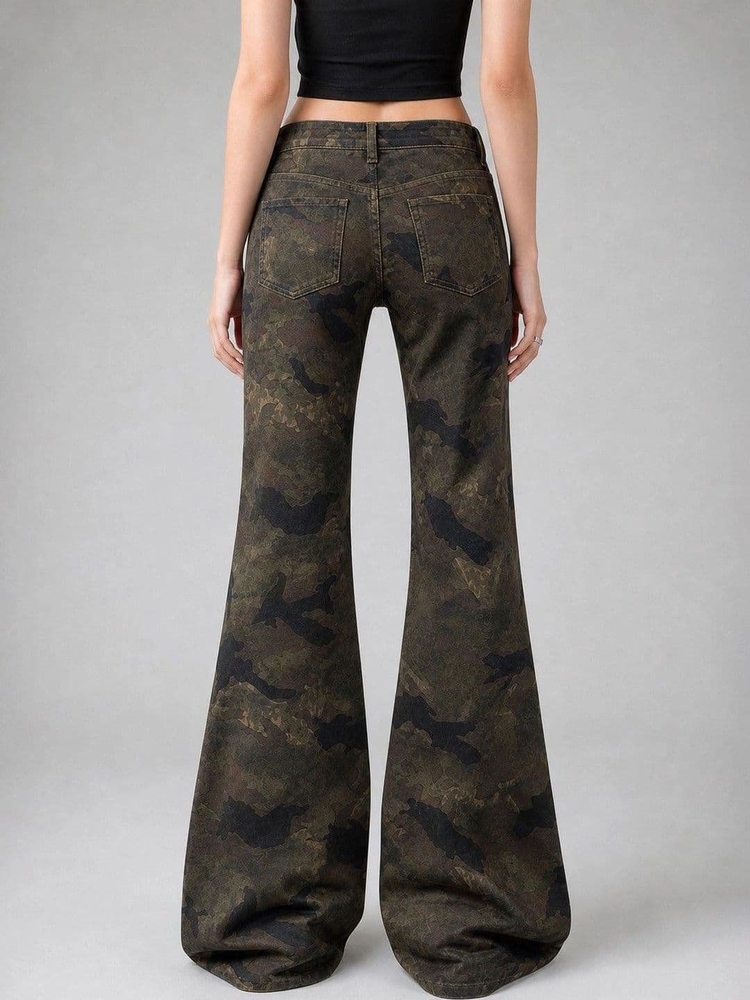 Suo Women Bootcut Mid-Rise Low Distress Jeans thumbnail 3