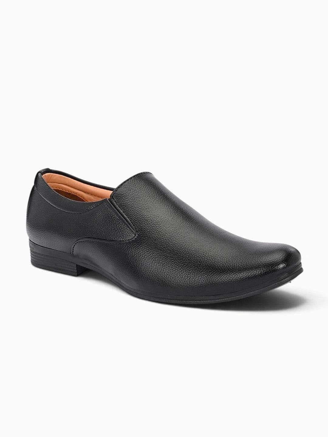 HERE&NOW Men Textured Leather Pointed Toe Formal Slip-Ons thumbnail 5