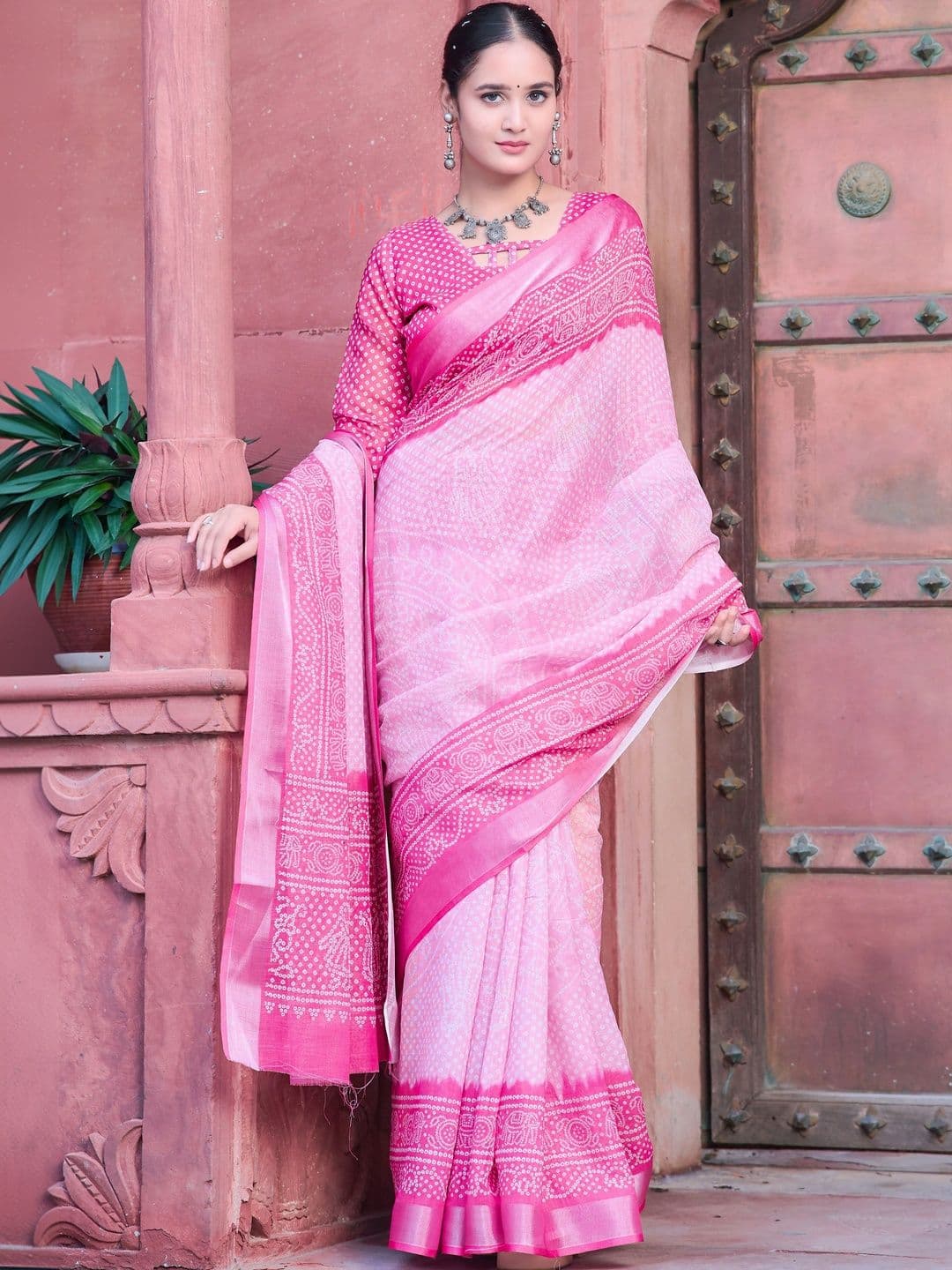Maroosh Bandhani Saree thumbnail 2