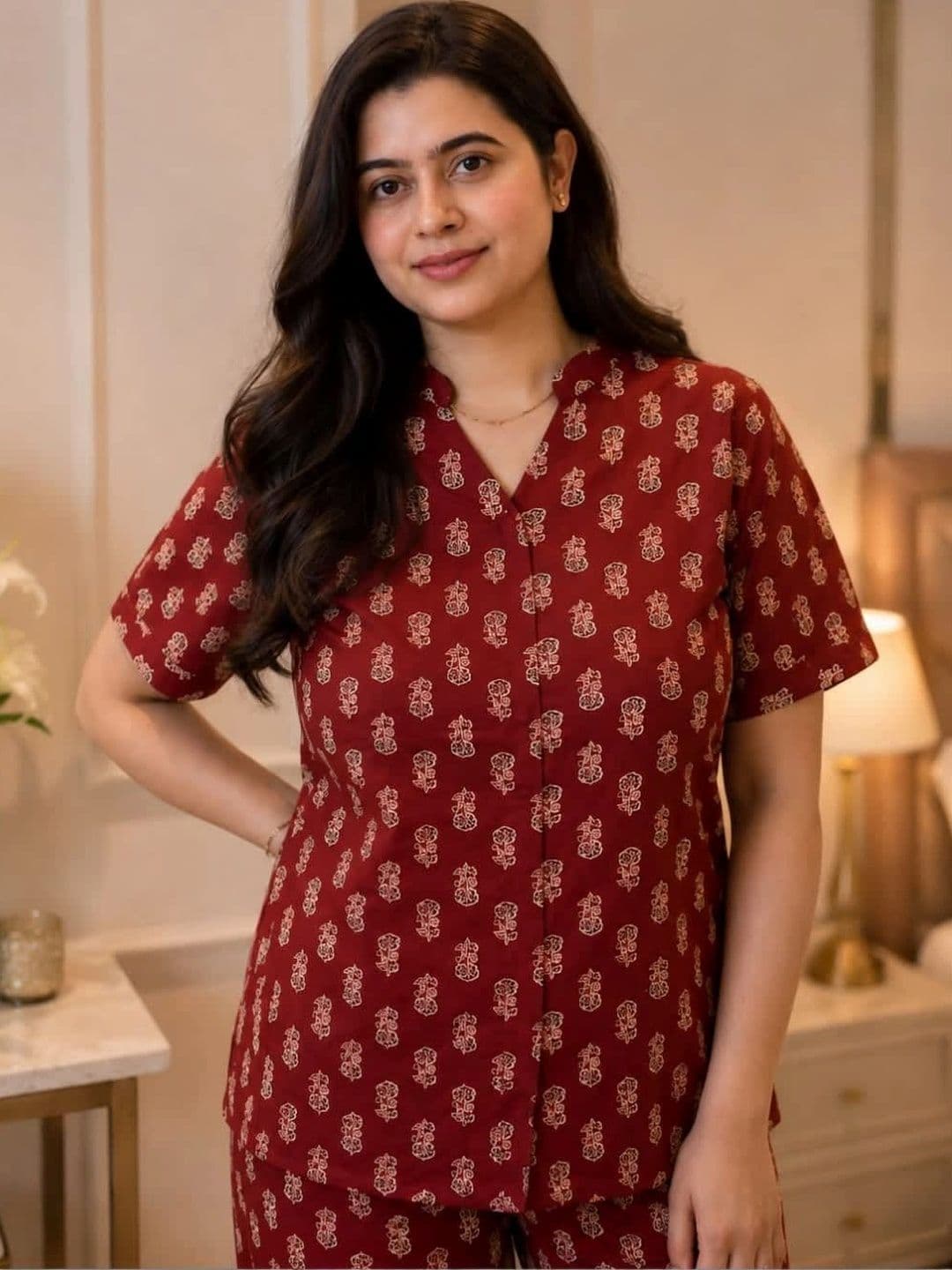 Vijaylaxmi Ethnic for Everyday Women Ethnic Motifs Printed Regular Pure Cotton Kurta with Pyjamas thumbnail 5