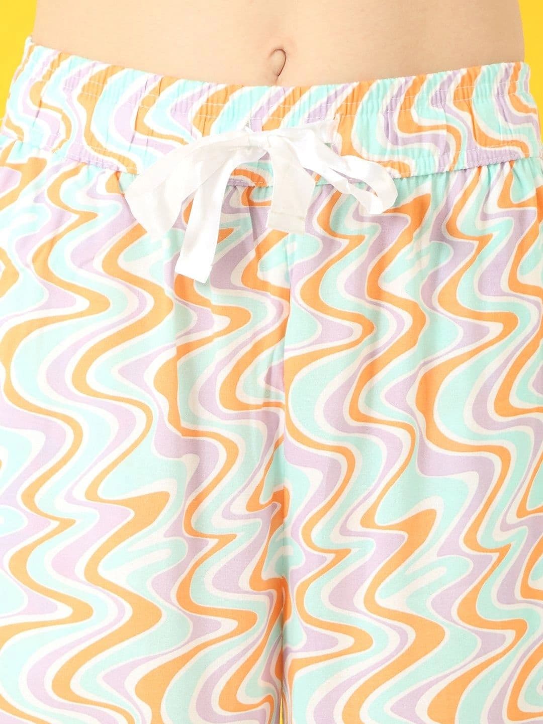 Sweet Dreams Women Printed Knitted Palazzos thumbnail 3