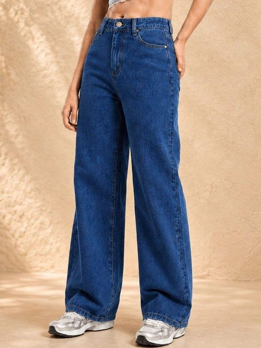 DressBerry Women Comfort Wide Leg High-Rise Light Fade Stretchable Jeans - view 1