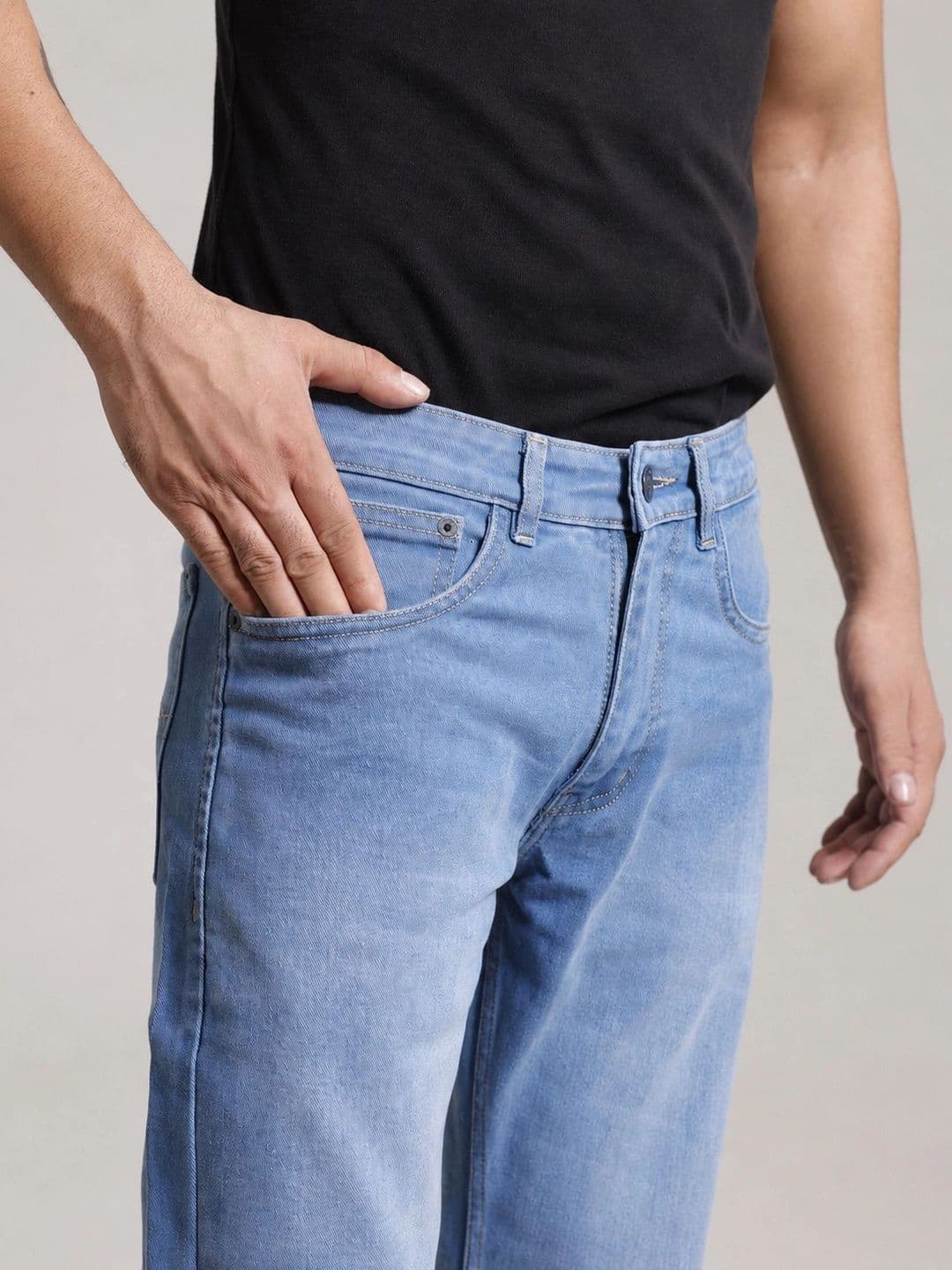 Denimora Men Bootcut Mid-Rise Stretchable Jeans thumbnail 5