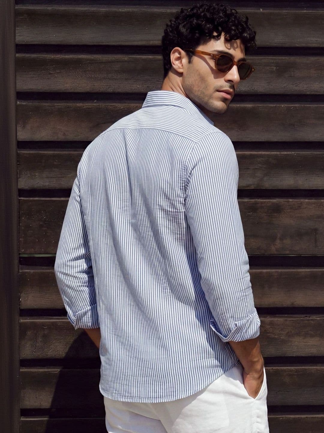 Urban Scissors Men Slim Fit Striped Casual Shirt thumbnail 5
