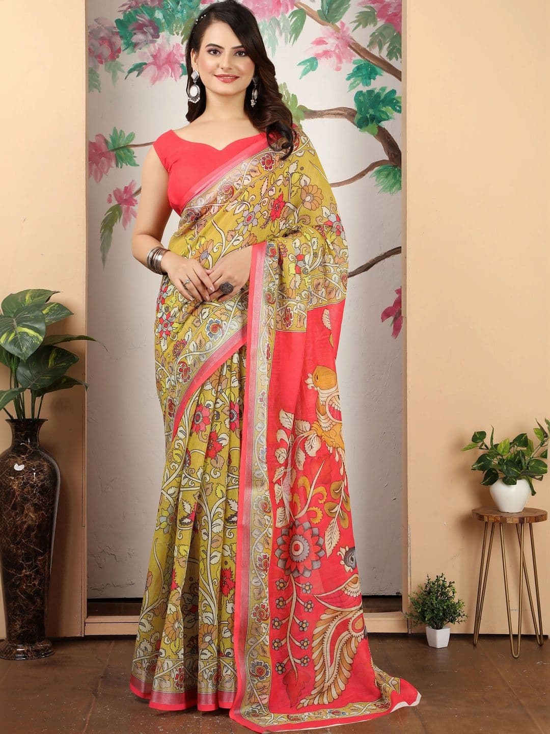 MANVAA Kalamkari Saree - view 1