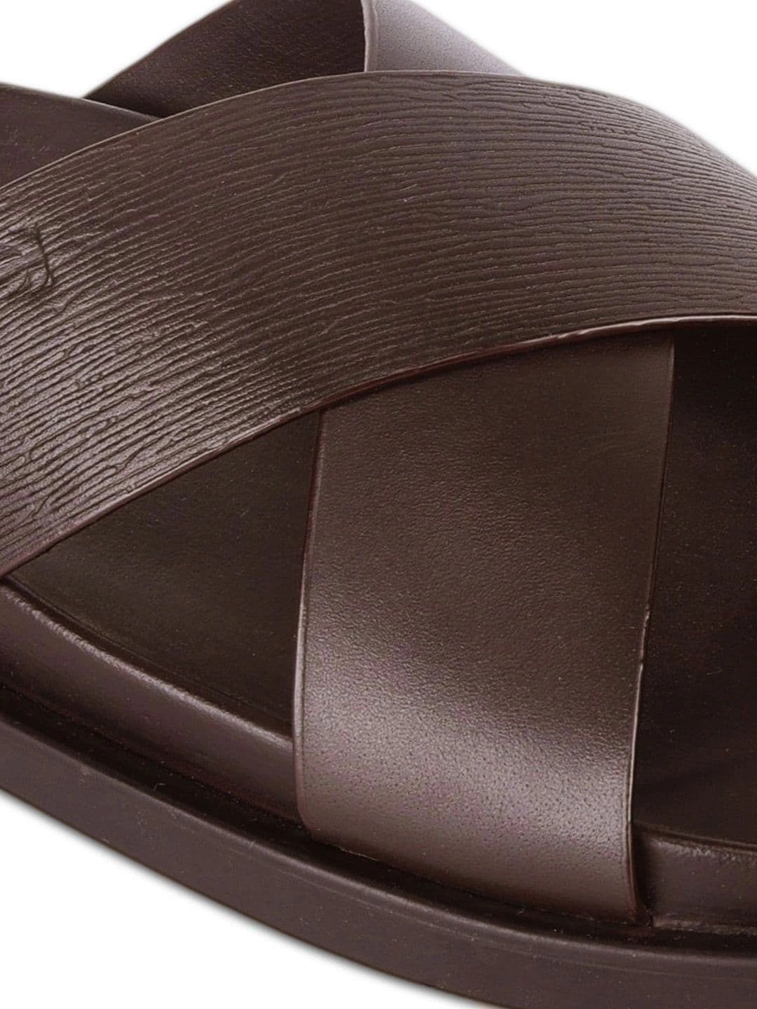 THOMAS CRICK Men Brown Leather Shoe-Style Sandals thumbnail 4