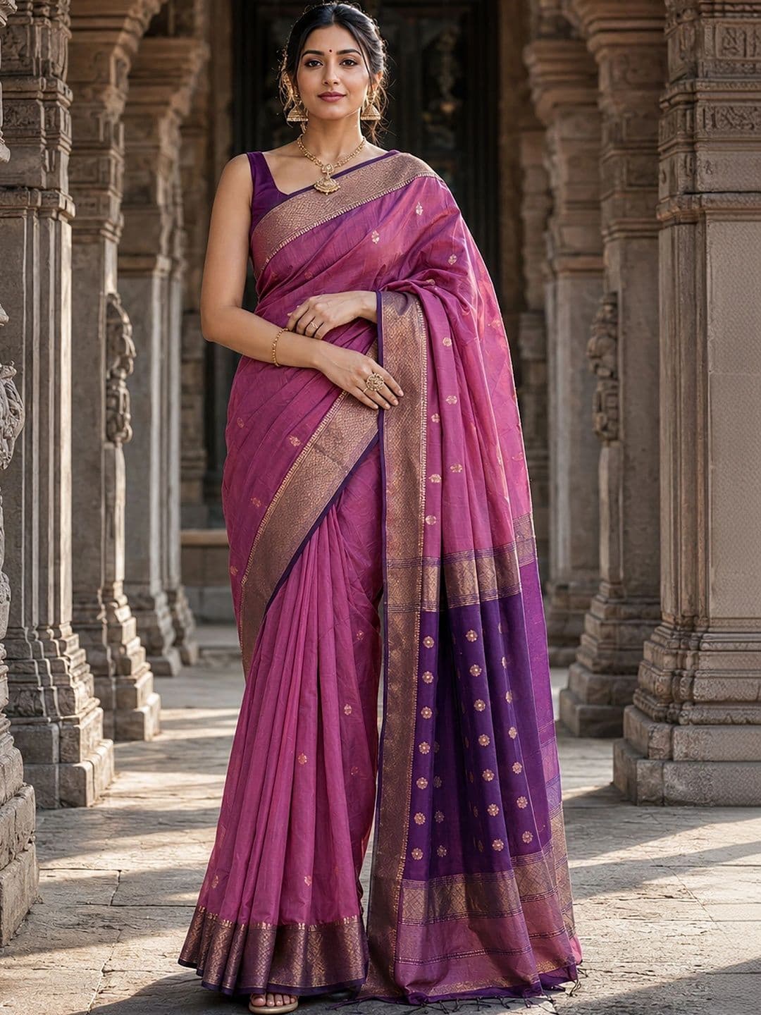 KALINI Woven Design Zari Designer Kanjeevaram Saree - view 1