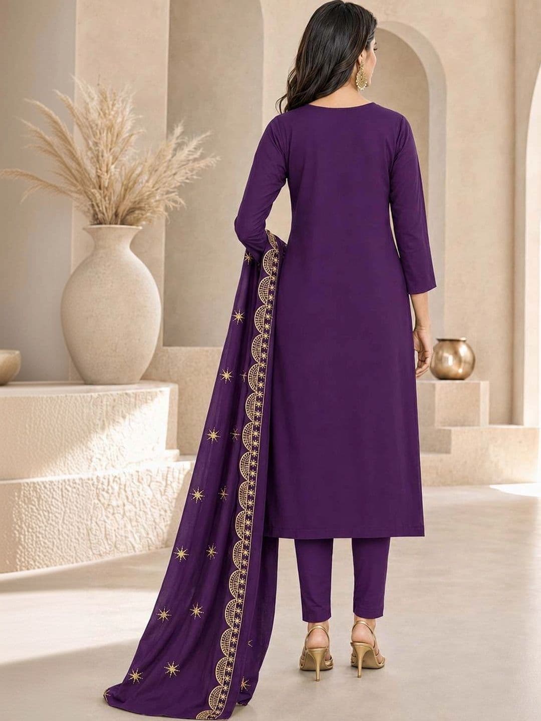 BHAIRAV TEX Embroidered Unstitched Dress Material thumbnail 5
