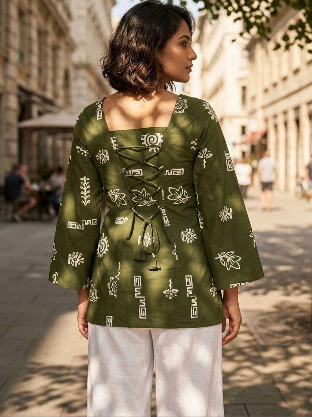 flipFabric Women Ethnic Motifs Printed Flared Sleeves Kurta thumbnail 7