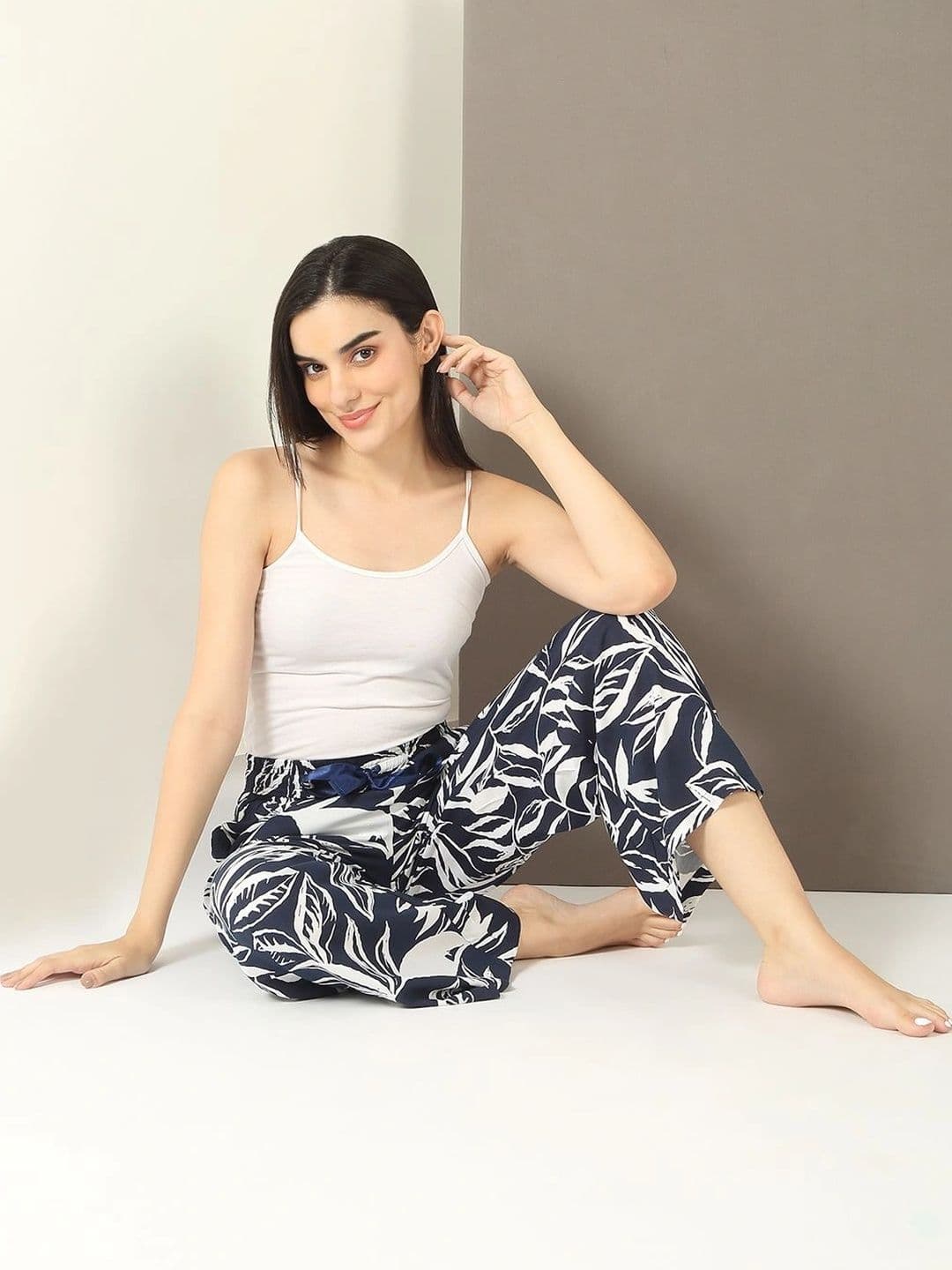 Sweet Dreams Women Floral Printed Knitted Palazzos thumbnail 5