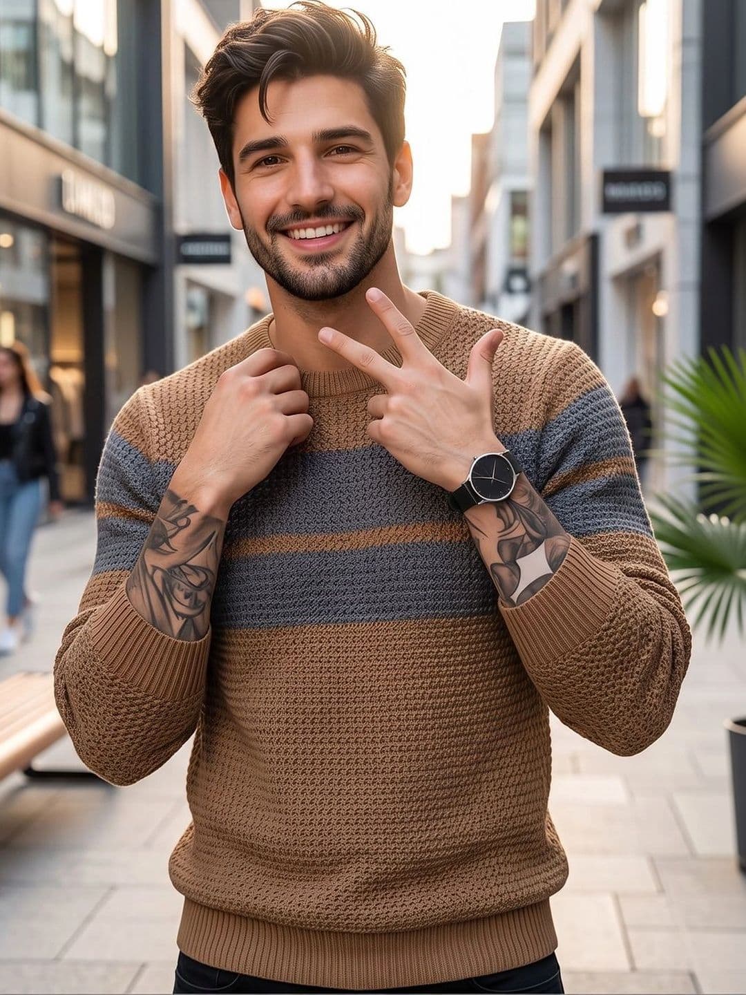 Moda Rapido Men Colourblocked Pullover thumbnail 2