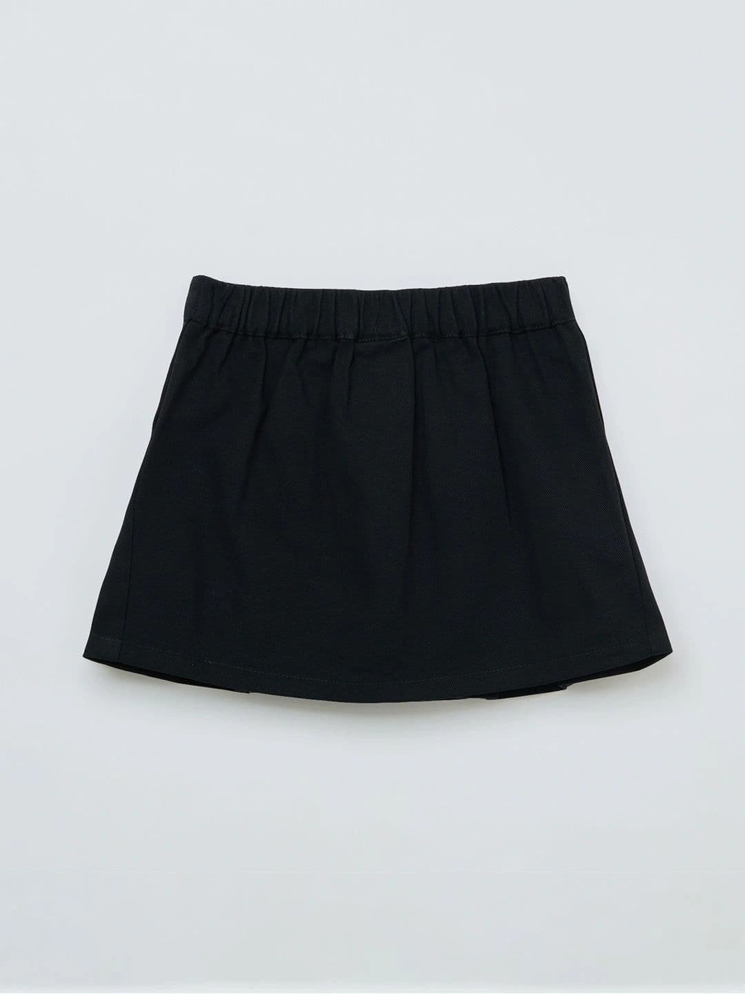 Pantaloons Junior Girls Cotton Accordion Pleated Mini Flared Skirt - view 1