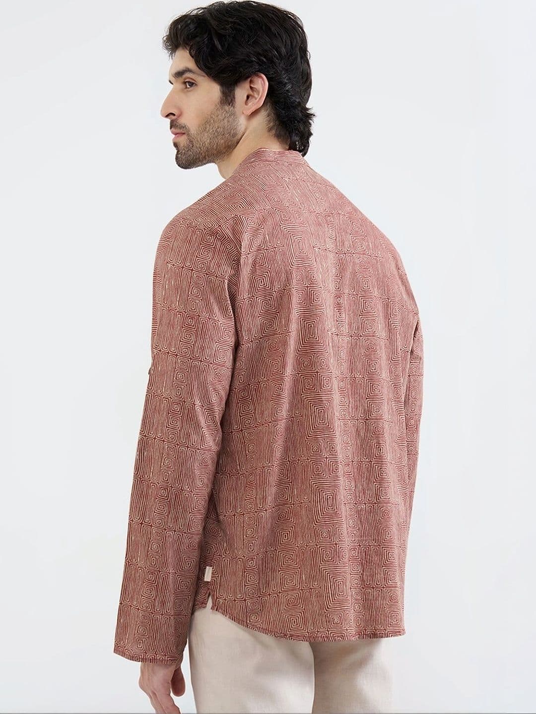 indus route by Pantaloons Men Geometric Printed Kurta thumbnail 4