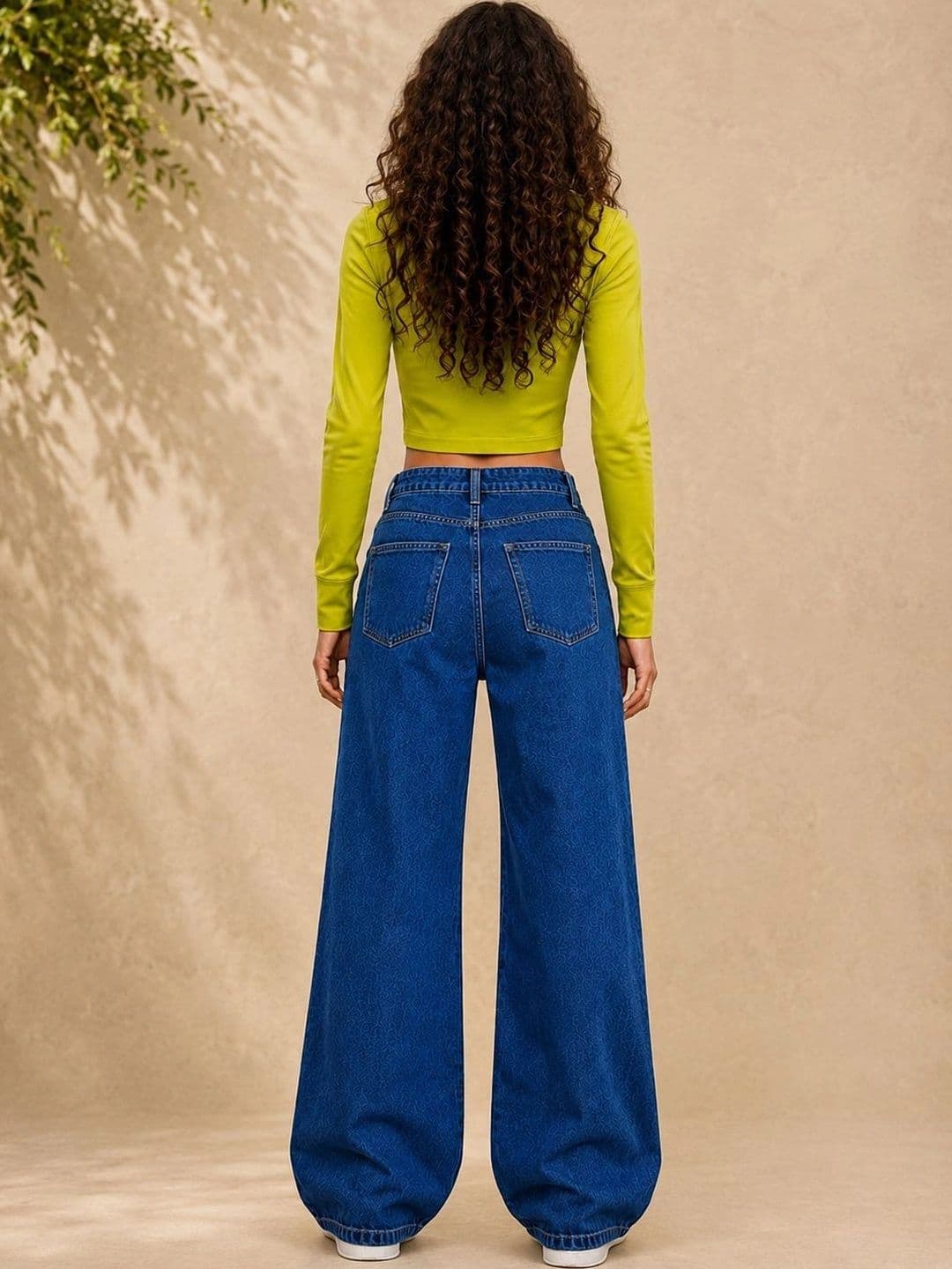 DressBerry Women Comfort Wide Leg High-Rise Light Fade Stretchable Jeans thumbnail 4