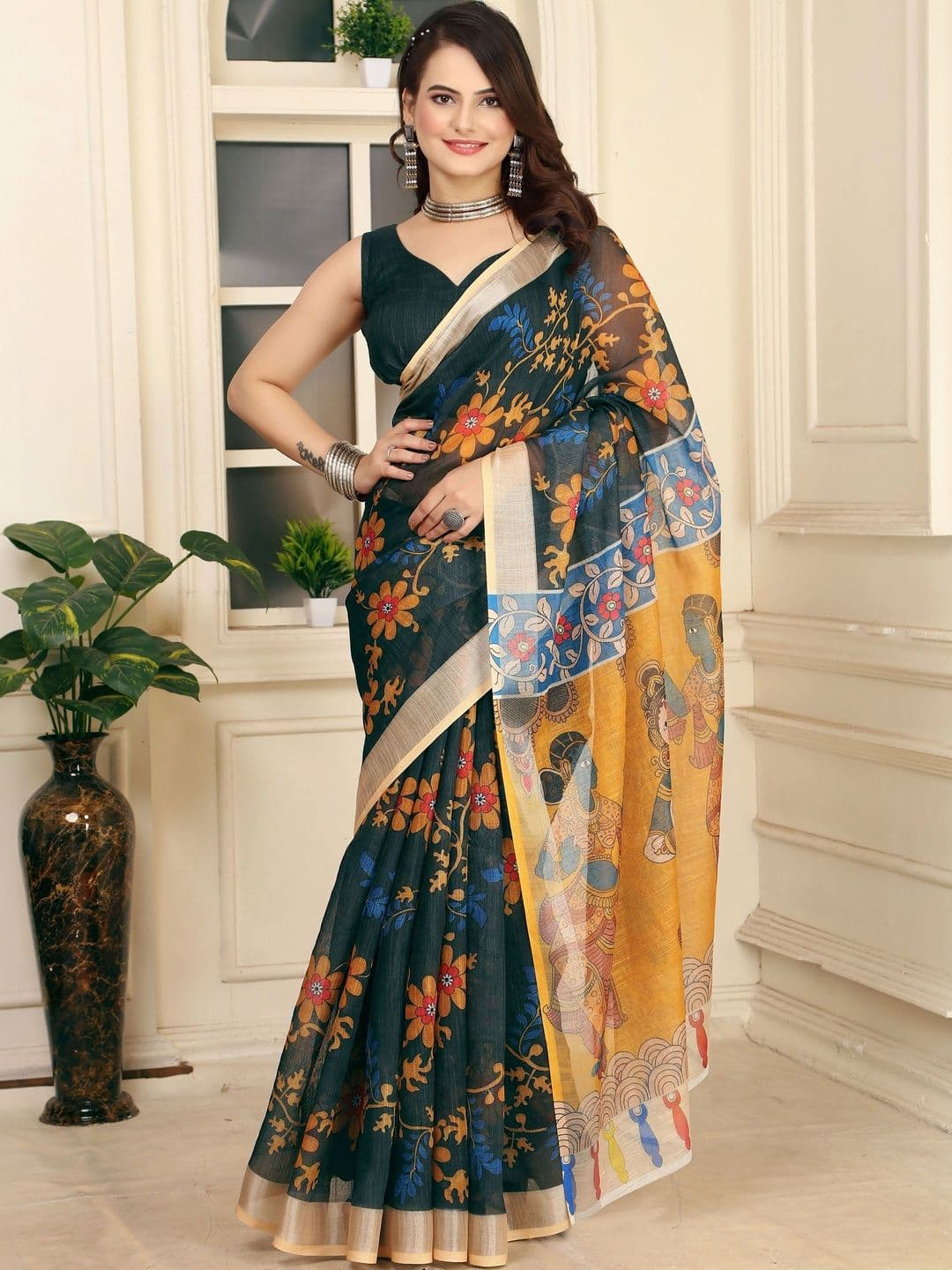 MANVAA Floral Saree - view 1
