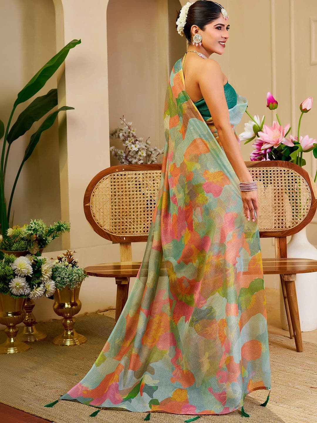 Maroosh  Women Silk Cotton Handloom Saree thumbnail 2