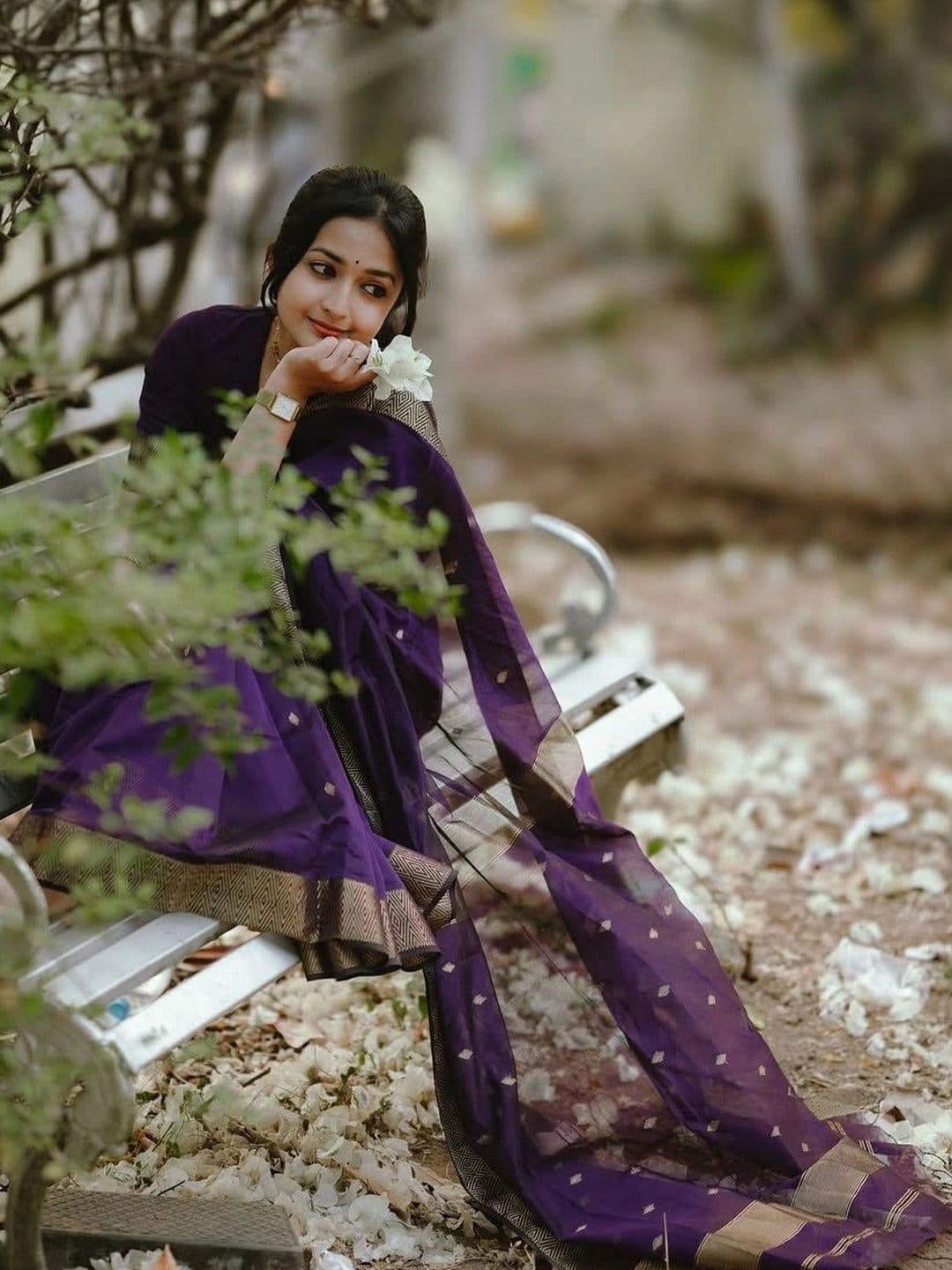 Mitera Kalamkari Zari Banarasi Saree thumbnail 3
