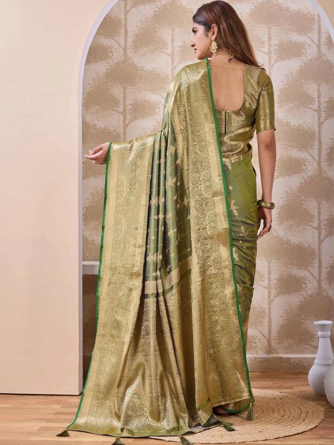 Maharanga Zari Art Silk Banarasi Saree thumbnail 7