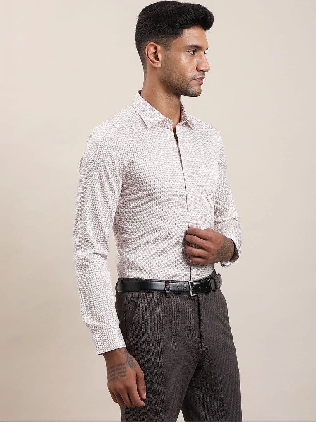 Turtle Men Standard Slim Fit Printed Formal Shirt thumbnail 4