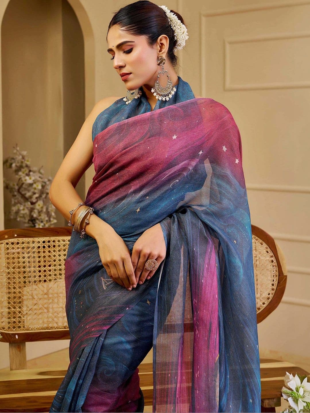 HERE&NOW Silk Cotton Handloom Saree thumbnail 7