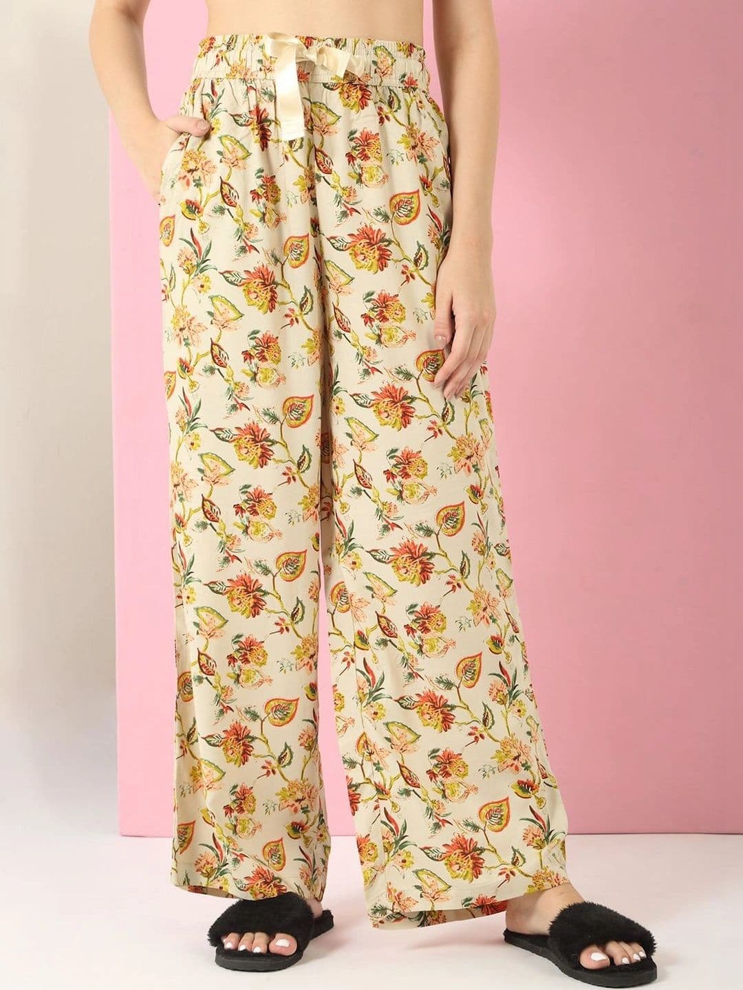 Sweet Dreams Women Floral Printed Knitted Ethnic Palazzos - view 1