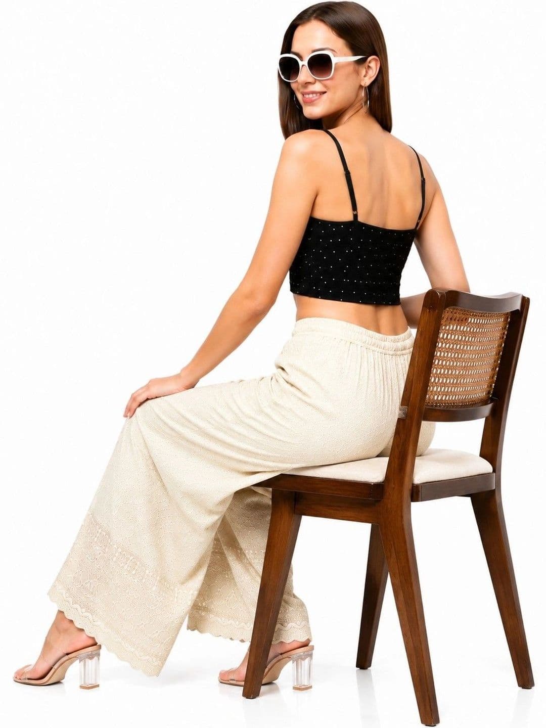 Threadbloom Women Knitted Ethnic Palazzos thumbnail 4