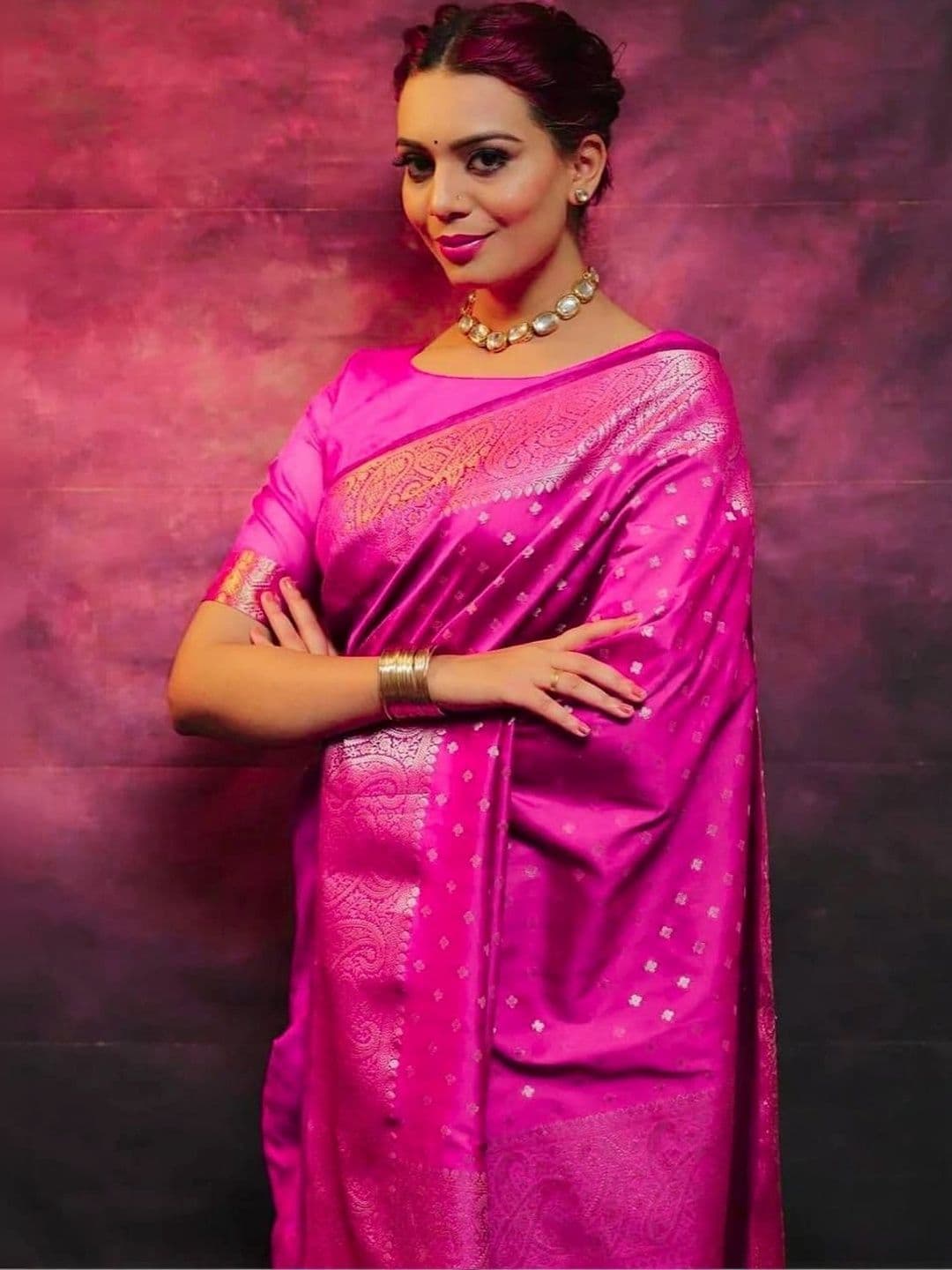 revika Woven Design Zari Art Silk Designer Kanjeevaram Saree thumbnail 4