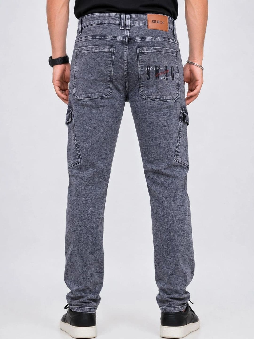 GEX Men Jean Regular Fit Mid-Rise Light Fade Stretchable Jeans thumbnail 5
