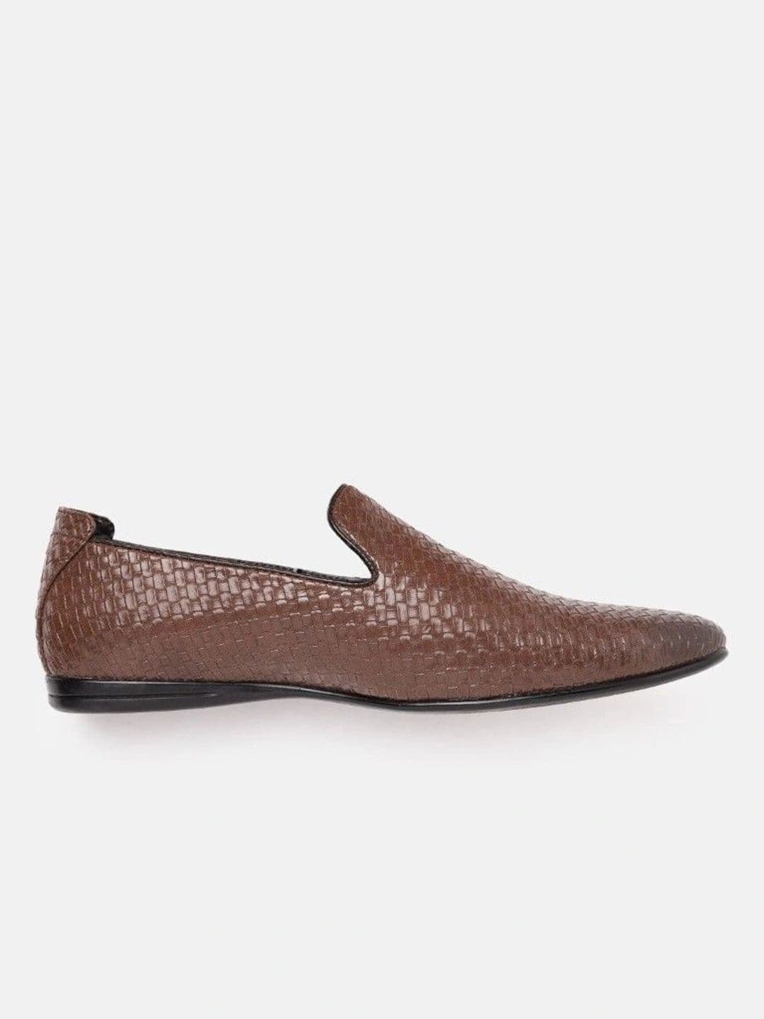House of Pataudi Men Woven Design Loafers thumbnail 6