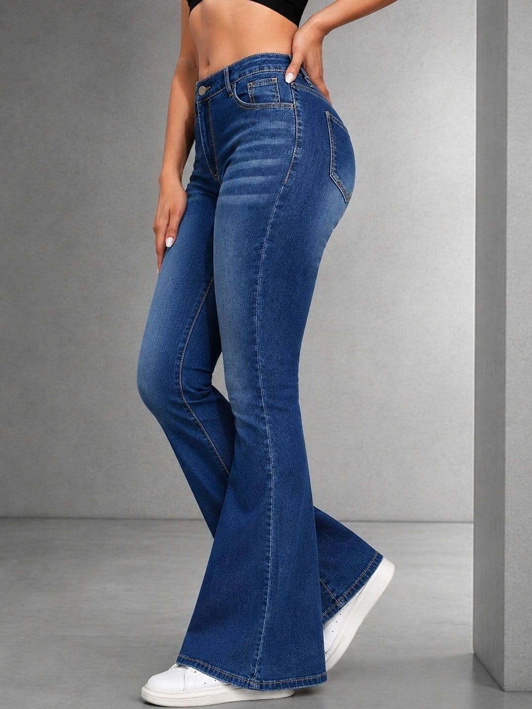 ADBUCKS Women Bootcut High-Rise Stretchable Jeans thumbnail 4