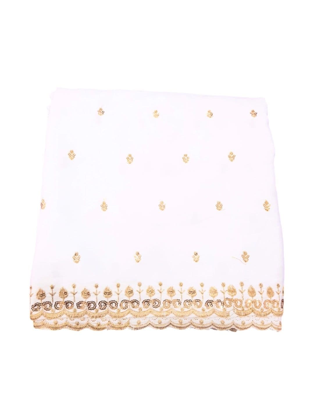 SEG Embroidered Satin Unstitched Dress Material thumbnail 3
