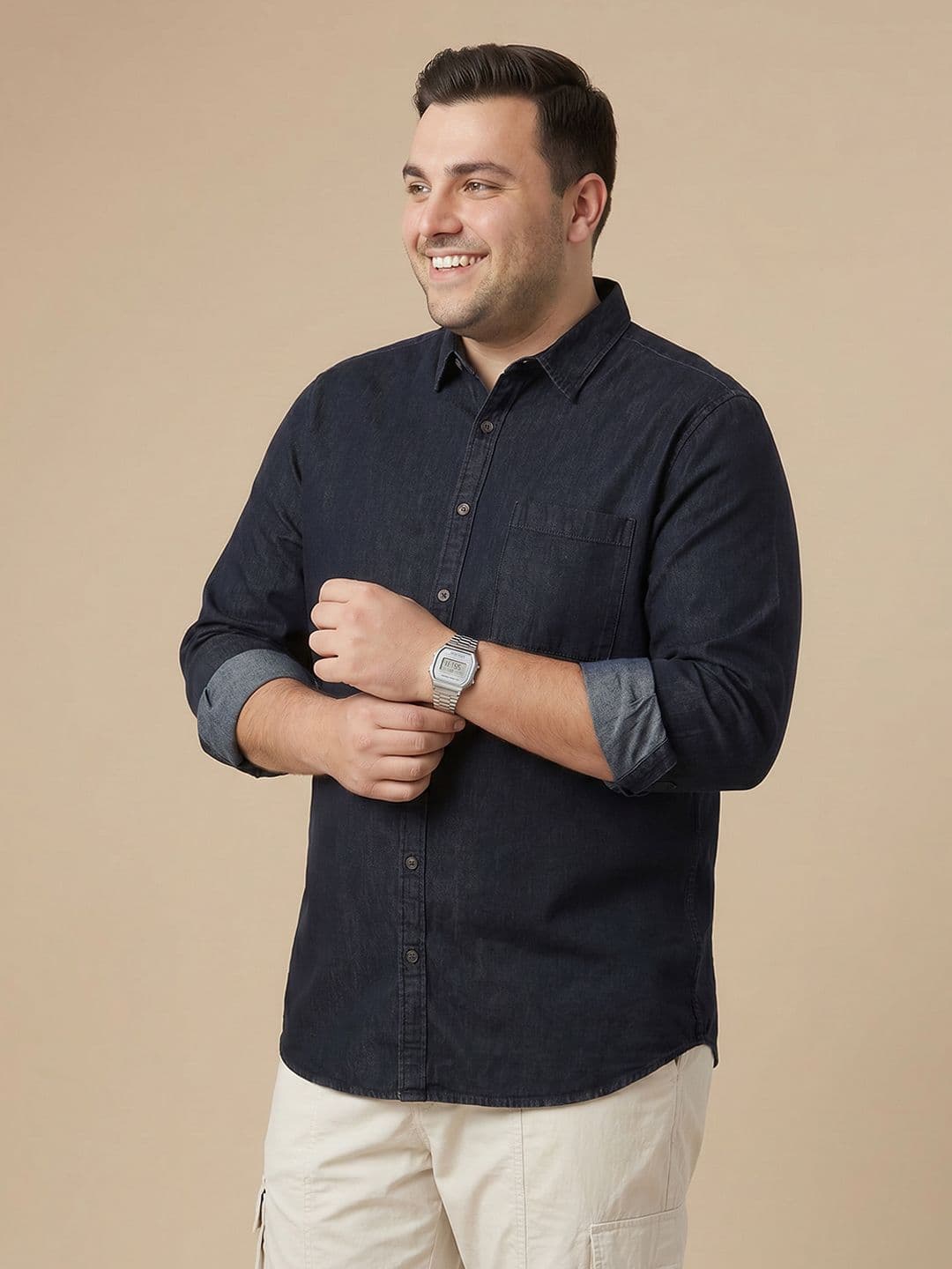 Sztori Plus Size Pure Cotton Casual Shirt - view 1