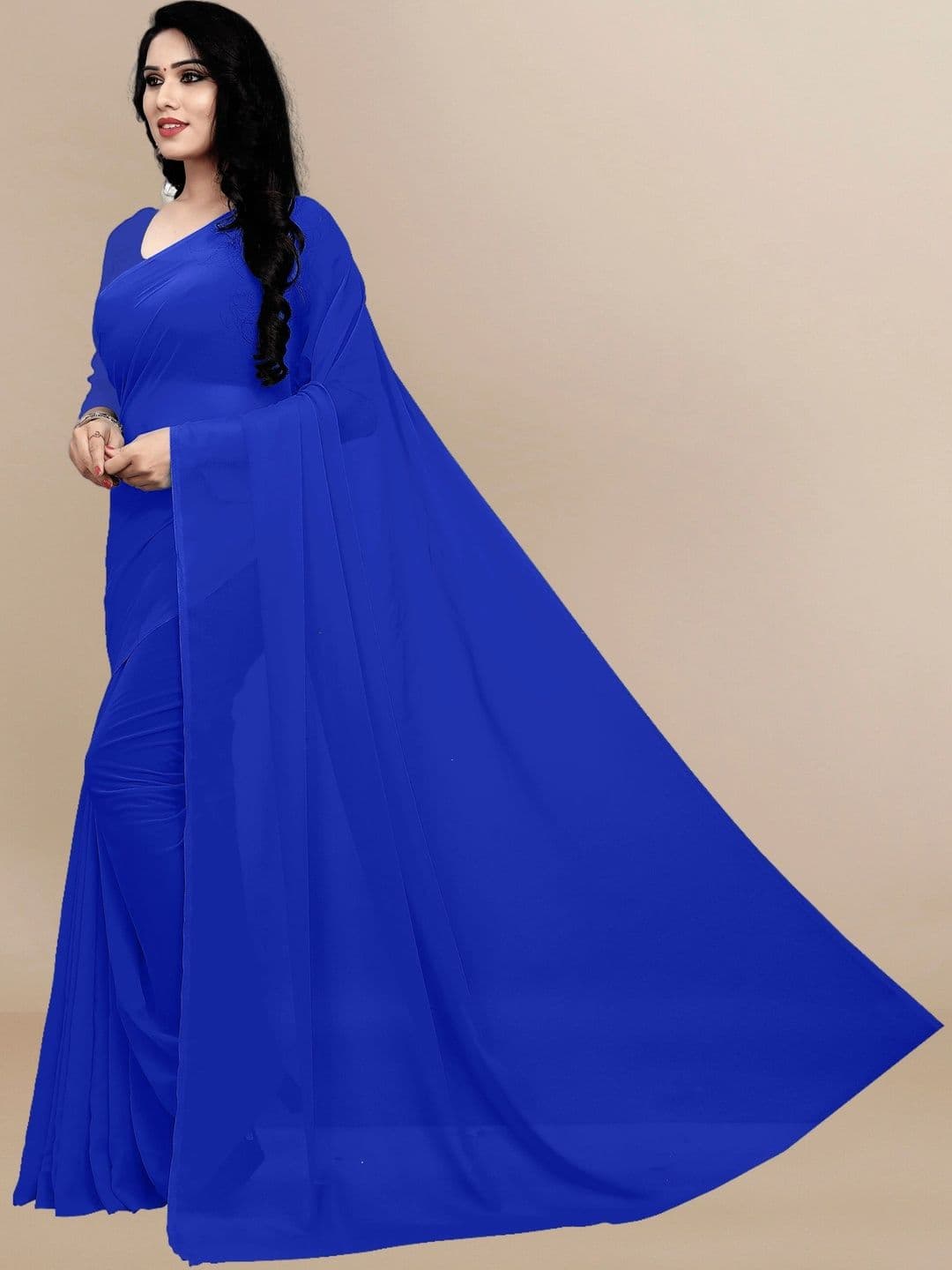 Sangria Pure Georgette Designer Saree thumbnail 3