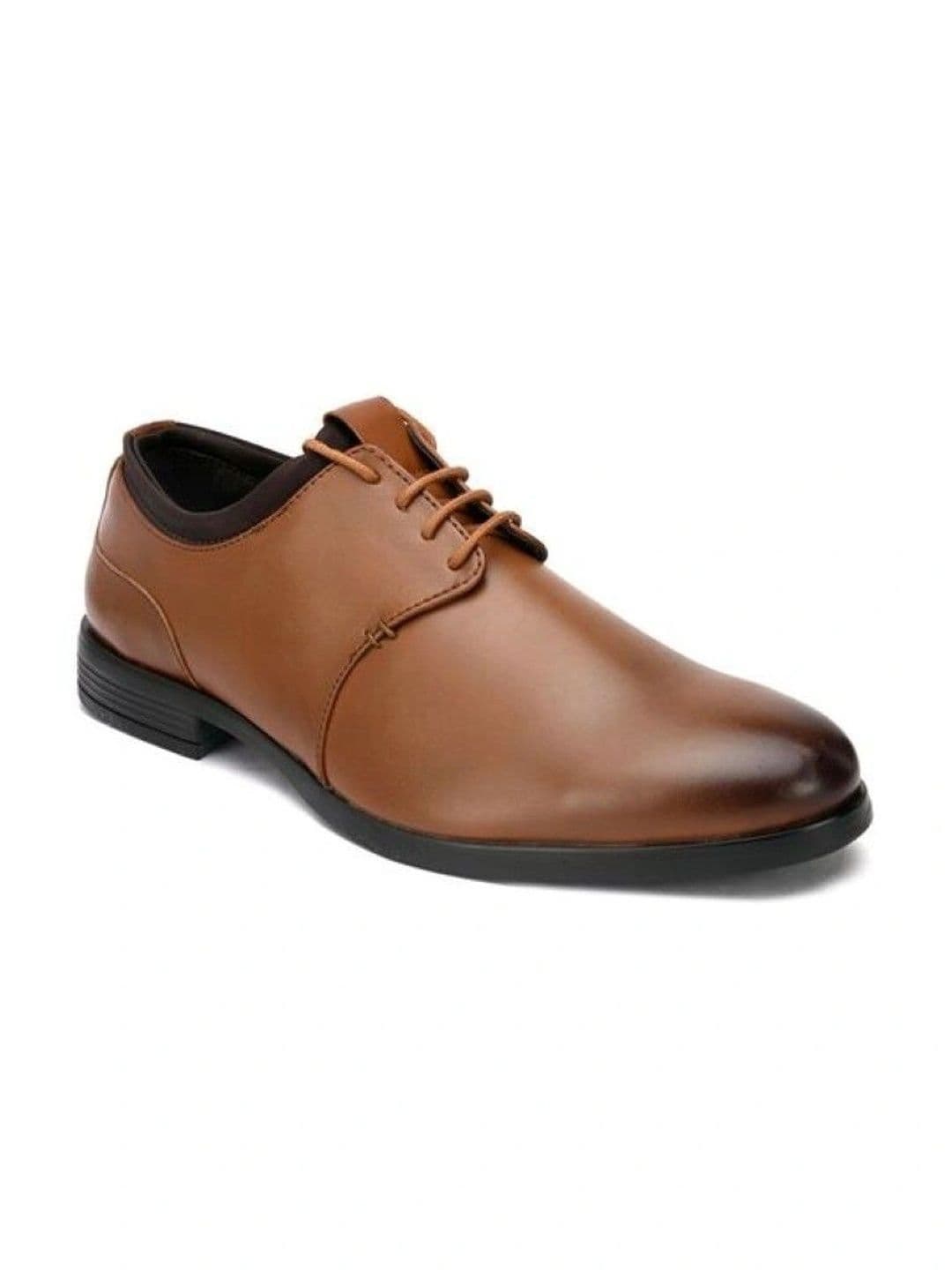 House of Pataudi Men Synthetic Leather Pointed Toe Lace-Ups Derbys Formal Shoes thumbnail 6