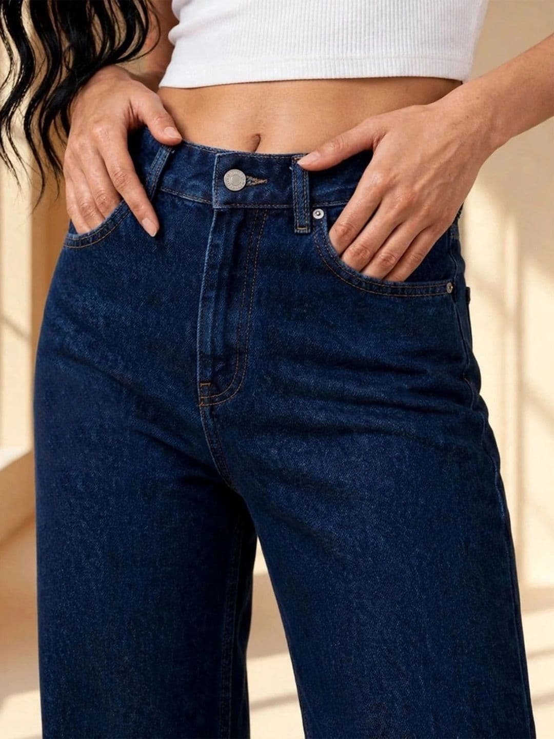 Mast & Harbour Women Classic Regular Fit Mid-Rise Stretchable Jeans thumbnail 5