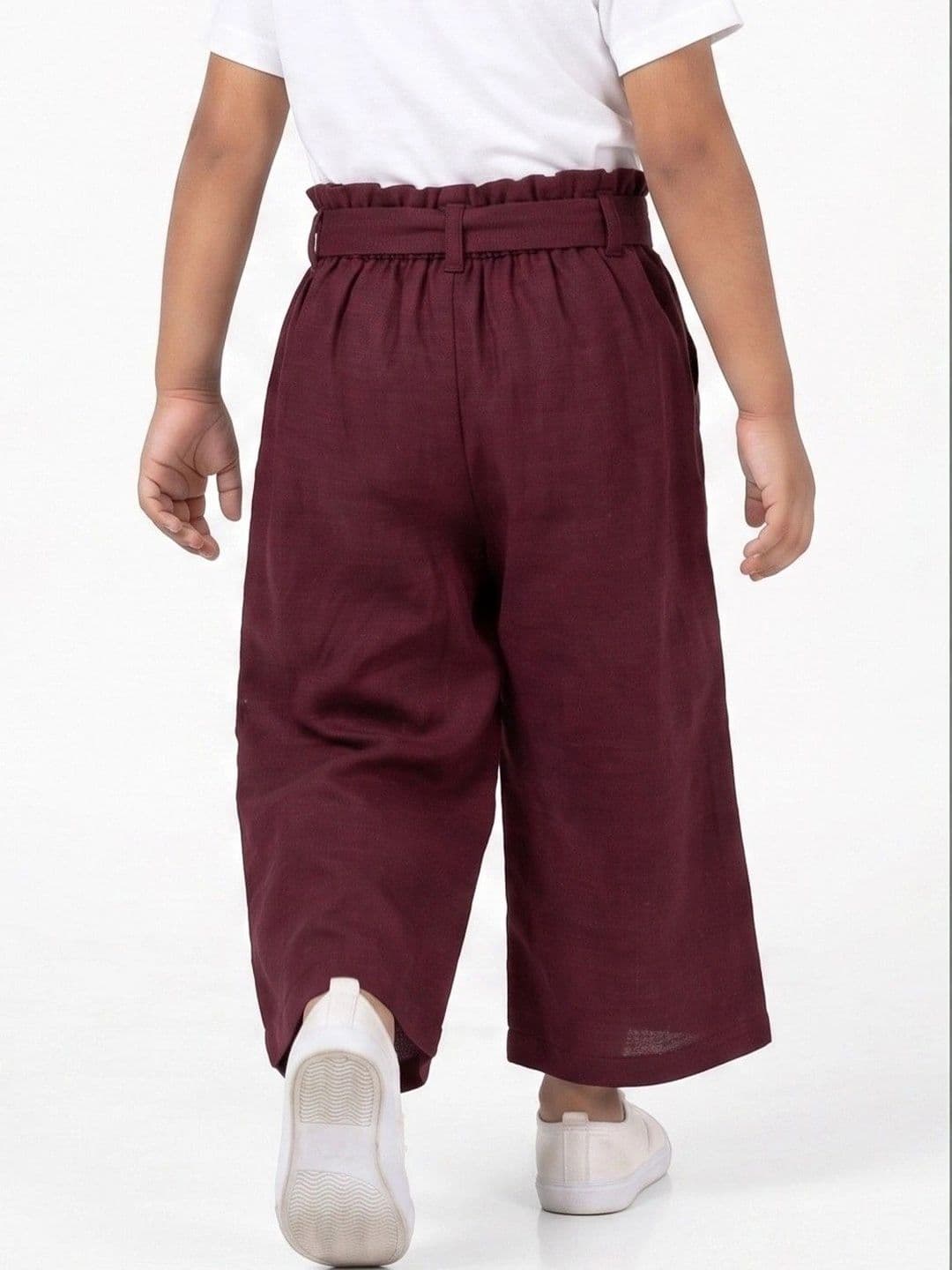 makemyfab Girls Linen Cropped Palazzos thumbnail 4