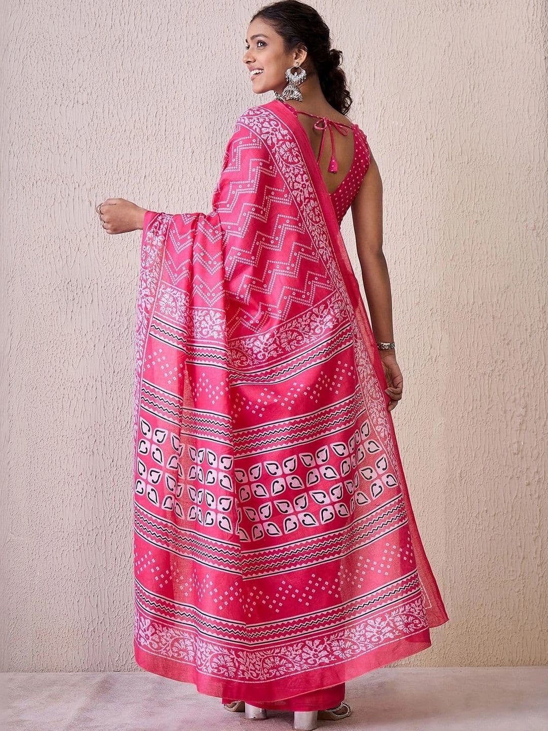 Sangria Bandhani Designer Bandhani Saree thumbnail 5