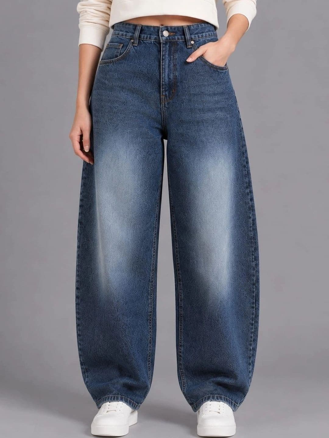 Mast & Harbour Women Comfort High-Rise Heavy Fade Jeans thumbnail 3