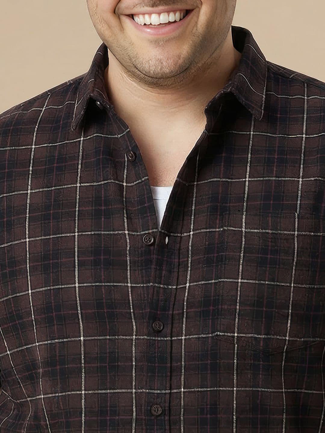 Sztori Plus Size Checked Casual Shirt thumbnail 2