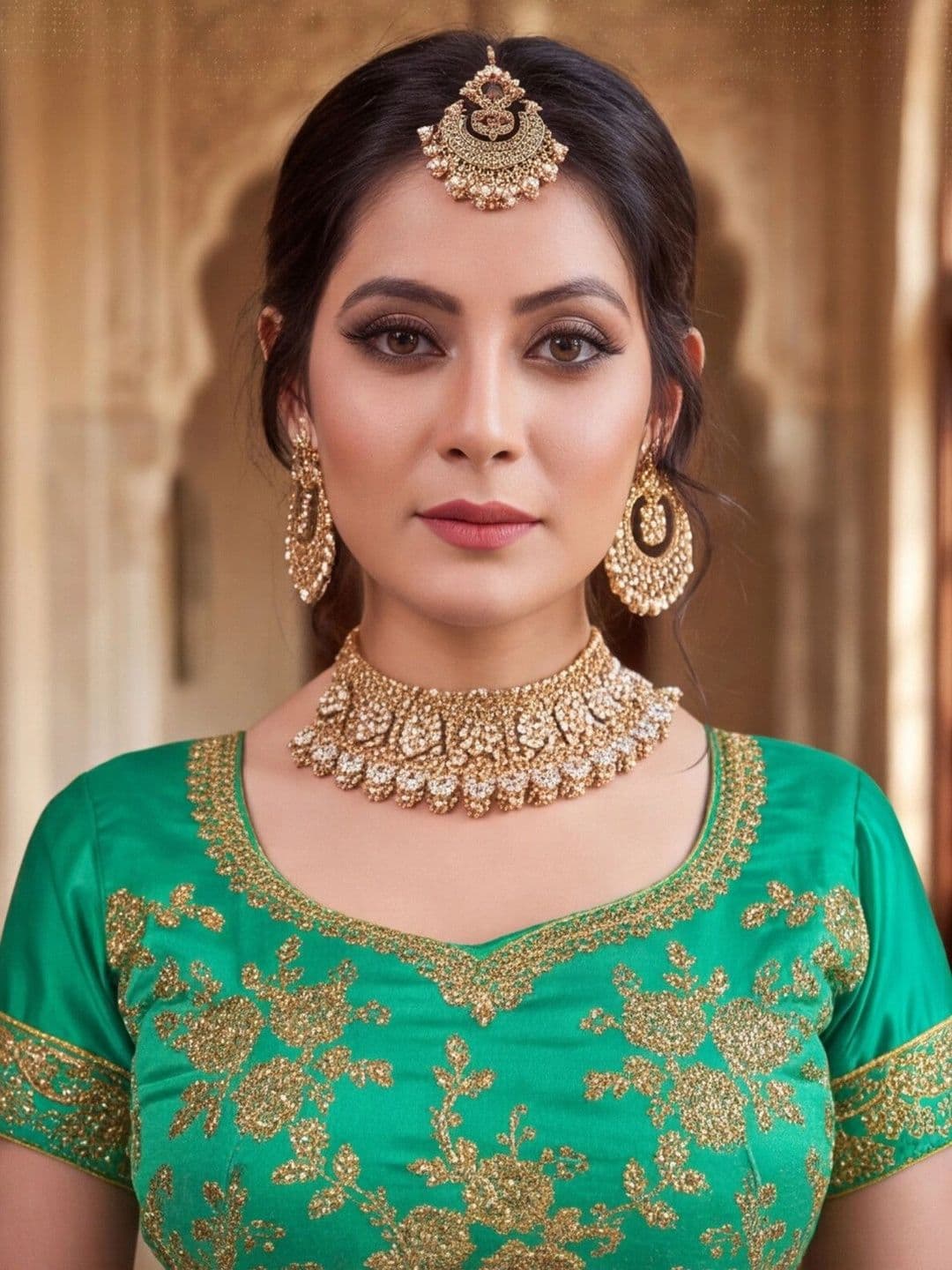 Anouk Rustic Embroidered Semi-Stitched Lehenga & Unstitched Blouse With Dupatta thumbnail 4