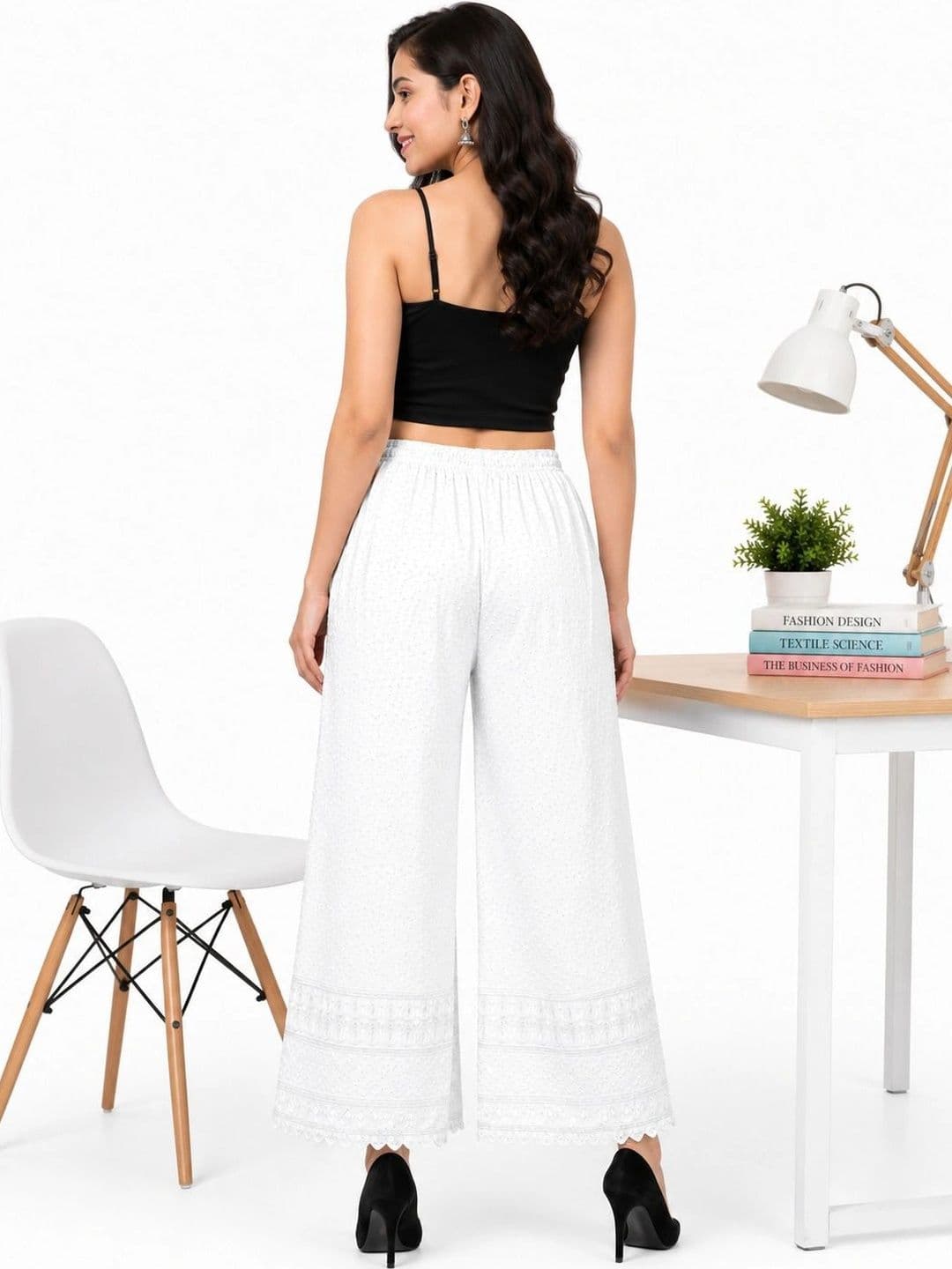 Threadbloom Women Embroidered Knitted Ethnic Palazzos thumbnail 5
