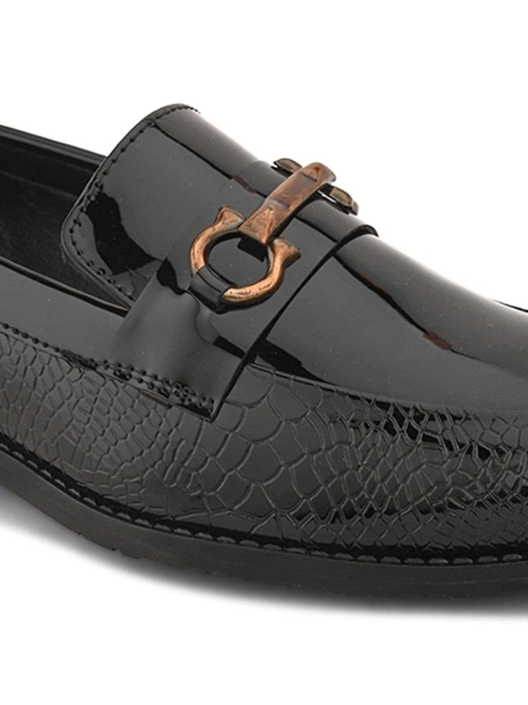 House of Pataudi Men Textured Loafers thumbnail 4