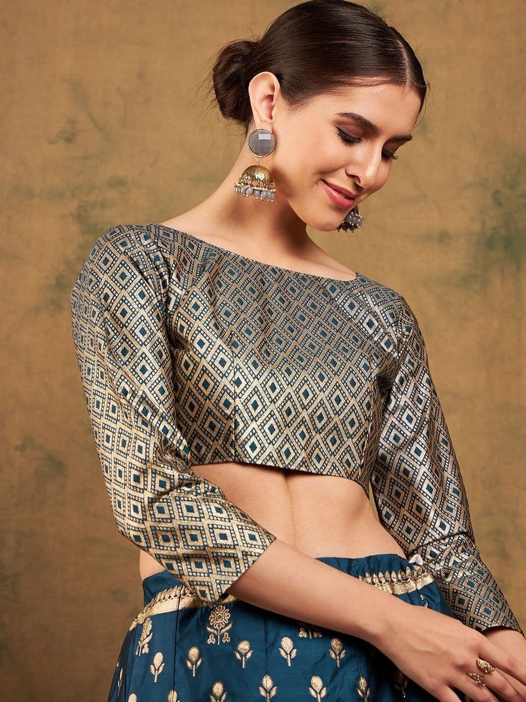 Mitera Semi-Stitched Lehenga & Unstitched Blouse With Dupatta thumbnail 4