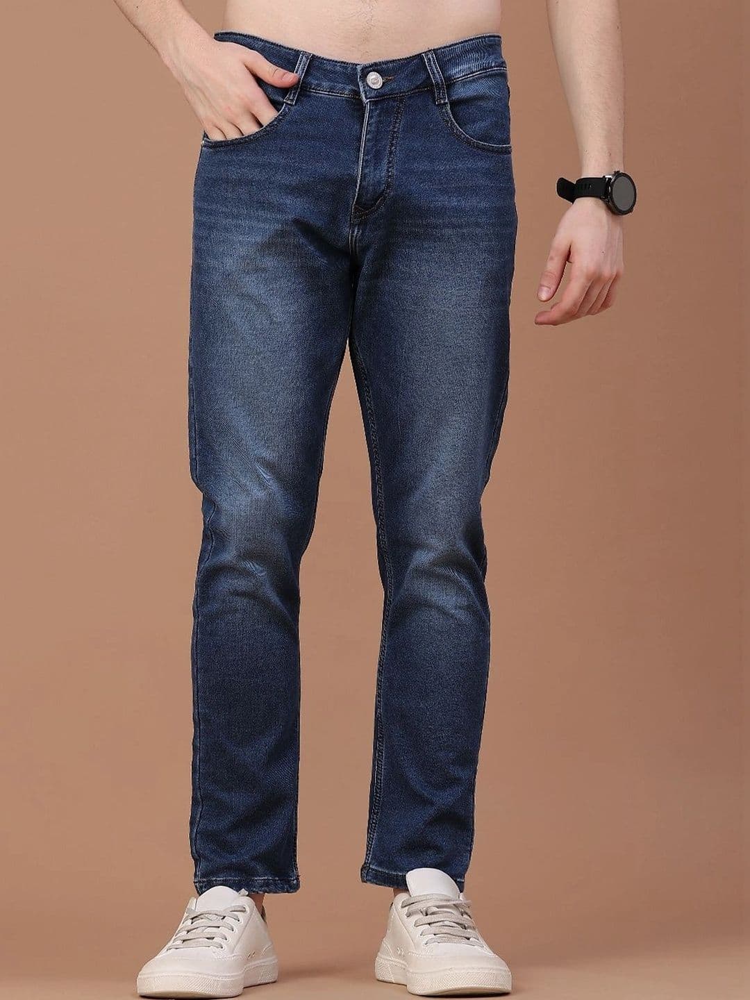V-Mart Men Regular Fit Mid-Rise Jeans - view 1