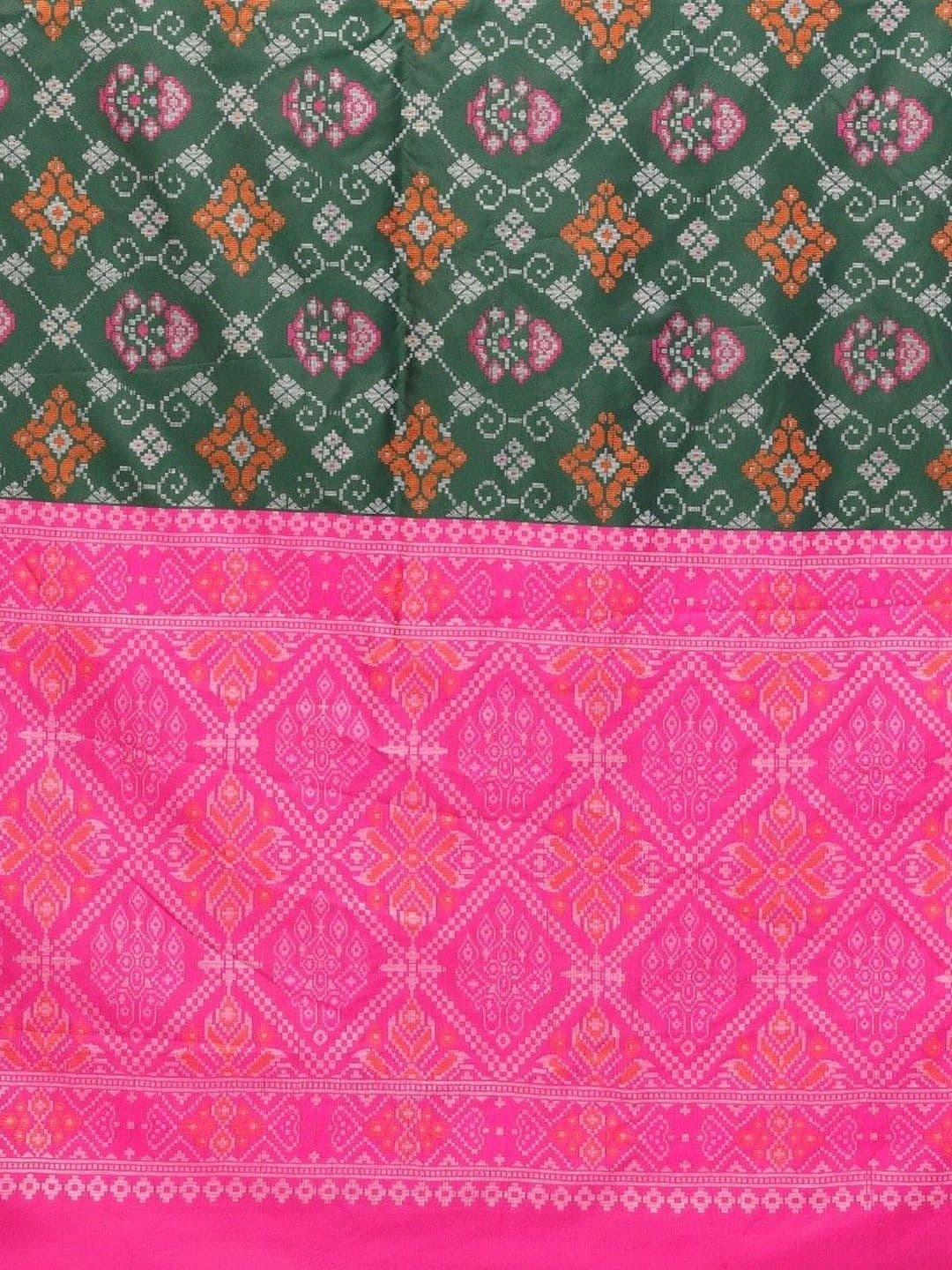 Sangria Bandhani Zari Silk Blend Designer Patola Saree thumbnail 4