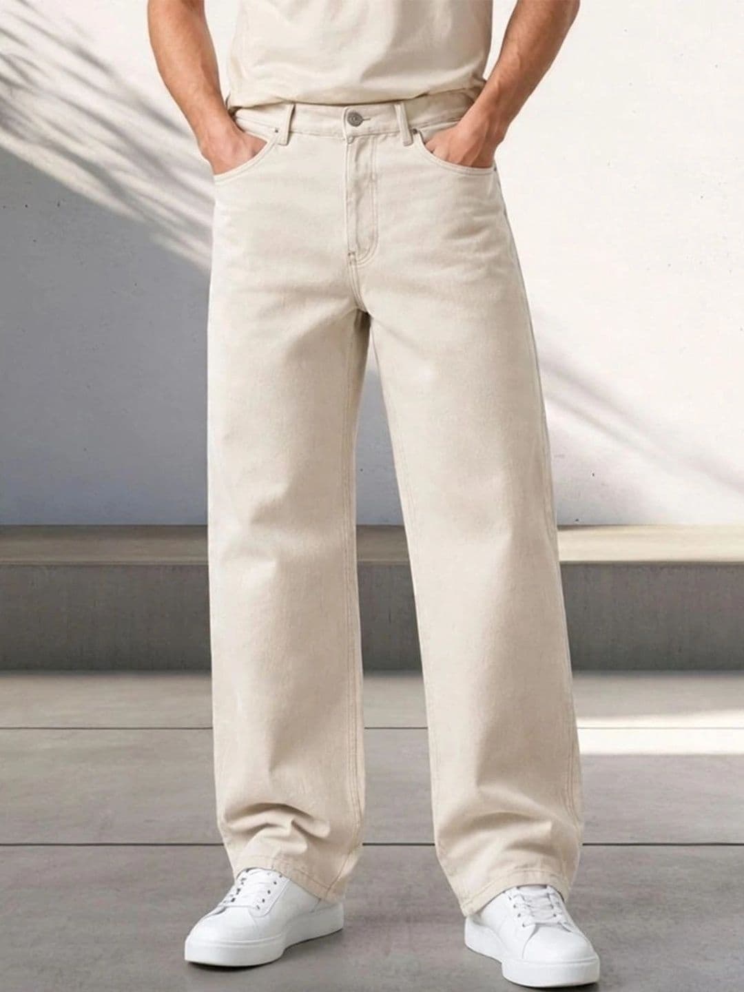 Encrypt Men Classic Regular Fit Mid-Rise Stretchable Jeans - view 1