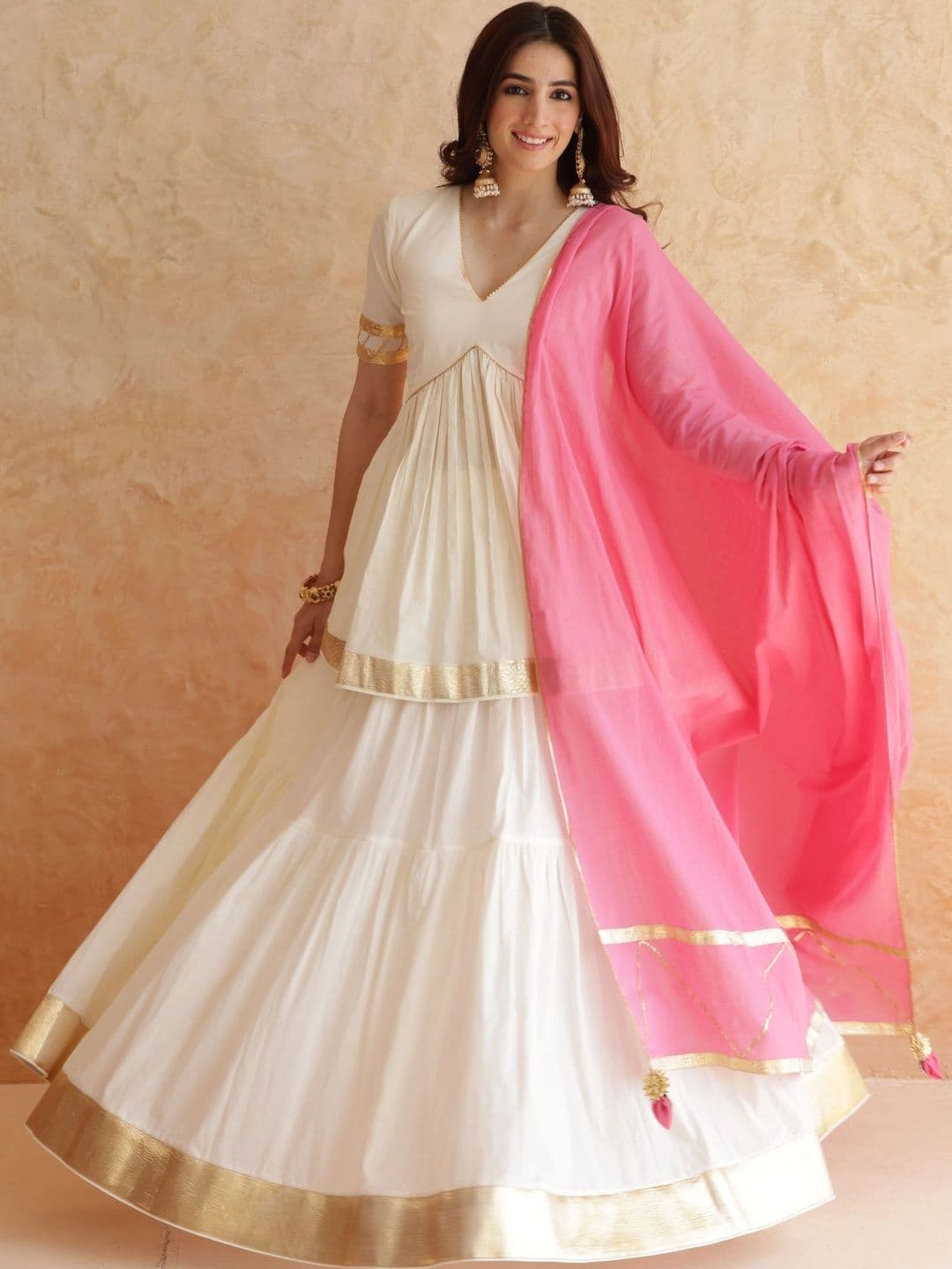 P R LABEL Embellished Ready to Wear Lehenga & Blouse With Dupatta thumbnail 4