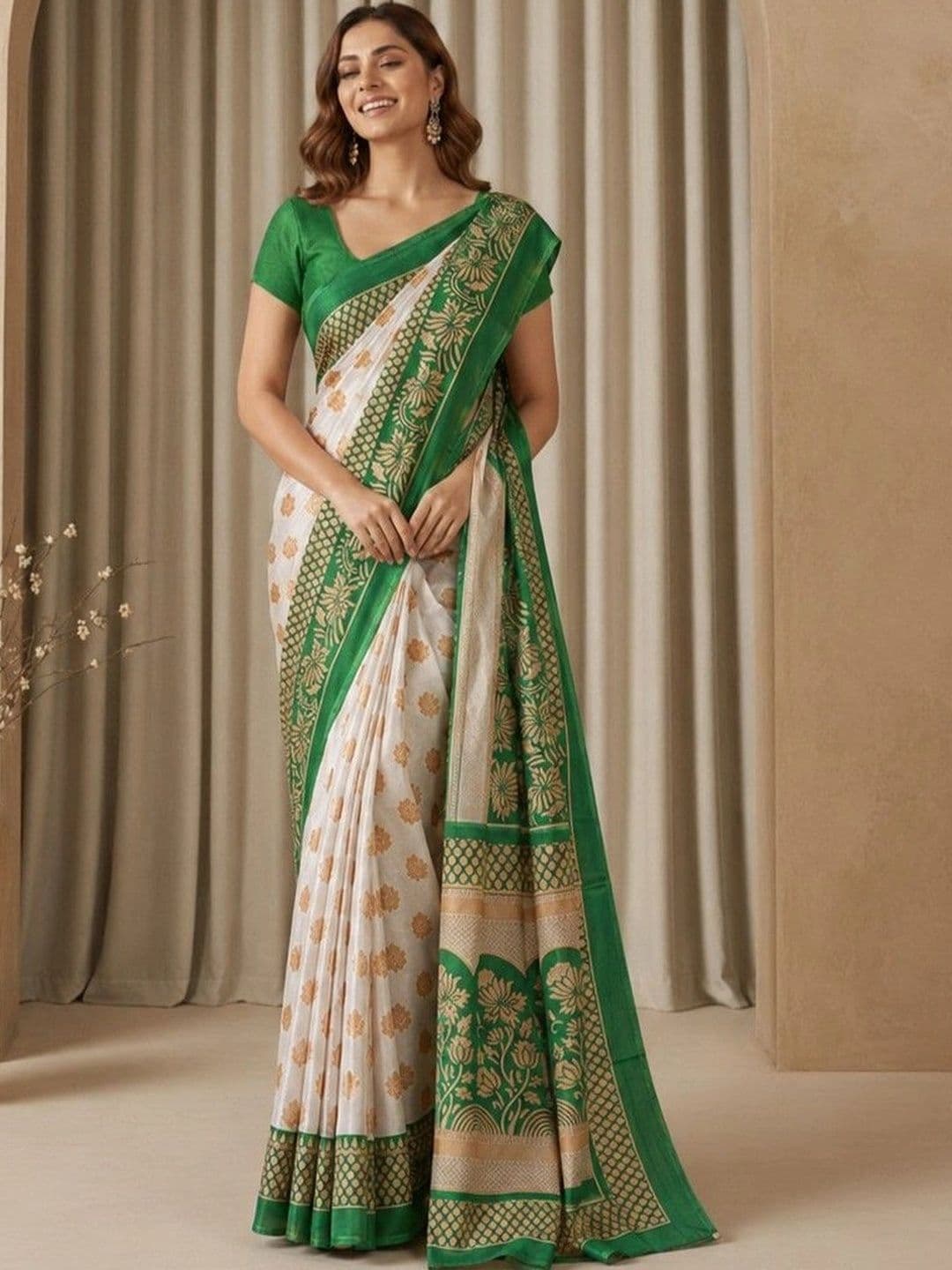 RegalDrapes Woven Design Zari Saree - view 1
